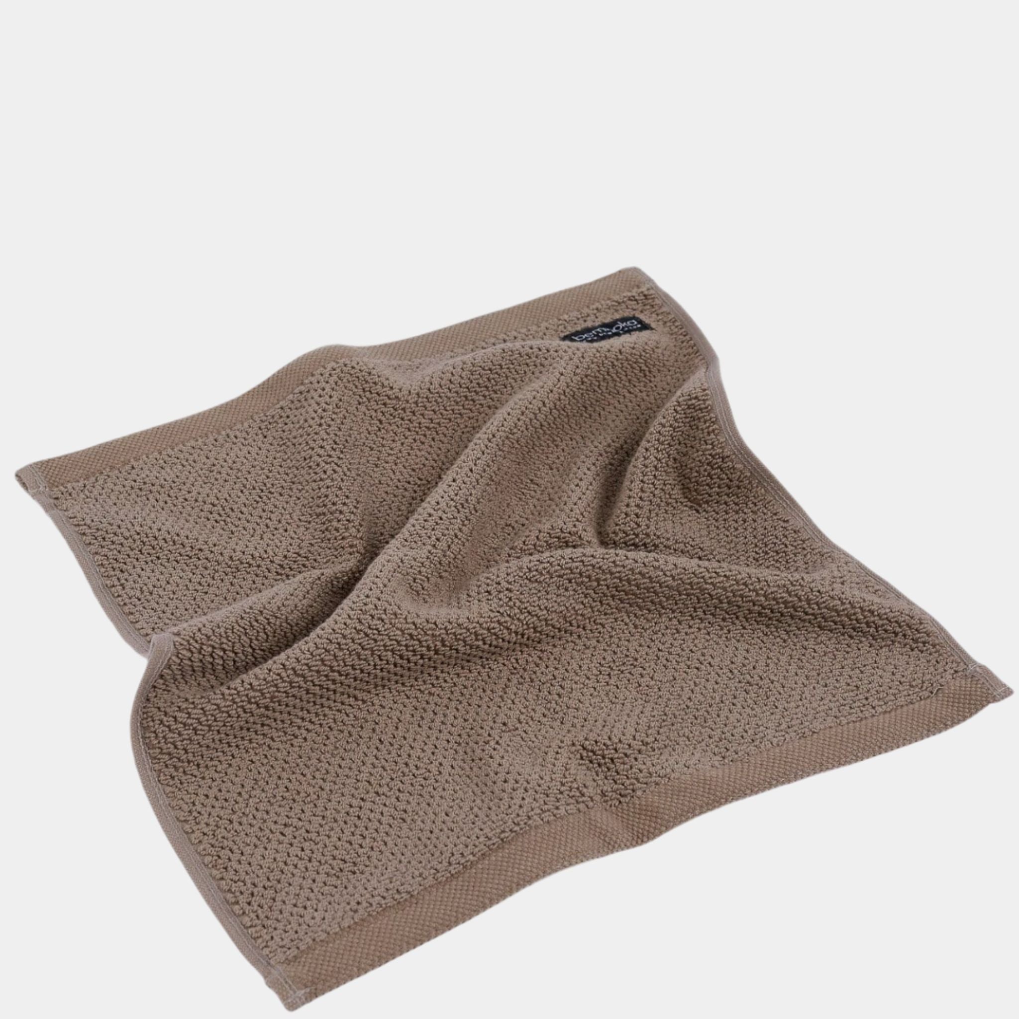 Bemboka Pure Cotton Face Washer - Jacquard Mocha