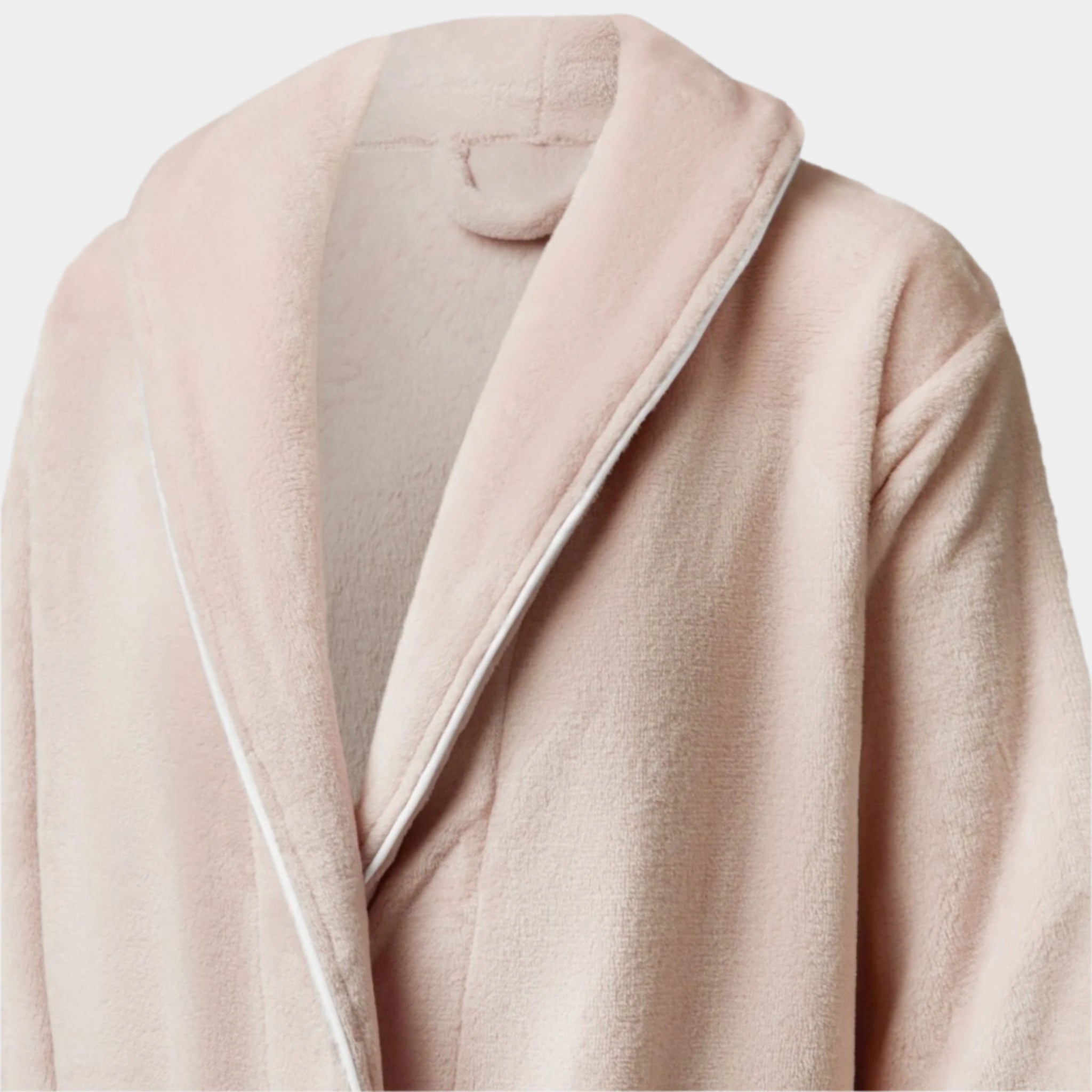 Brogo Luxe Bathrobe Blush - White Piping