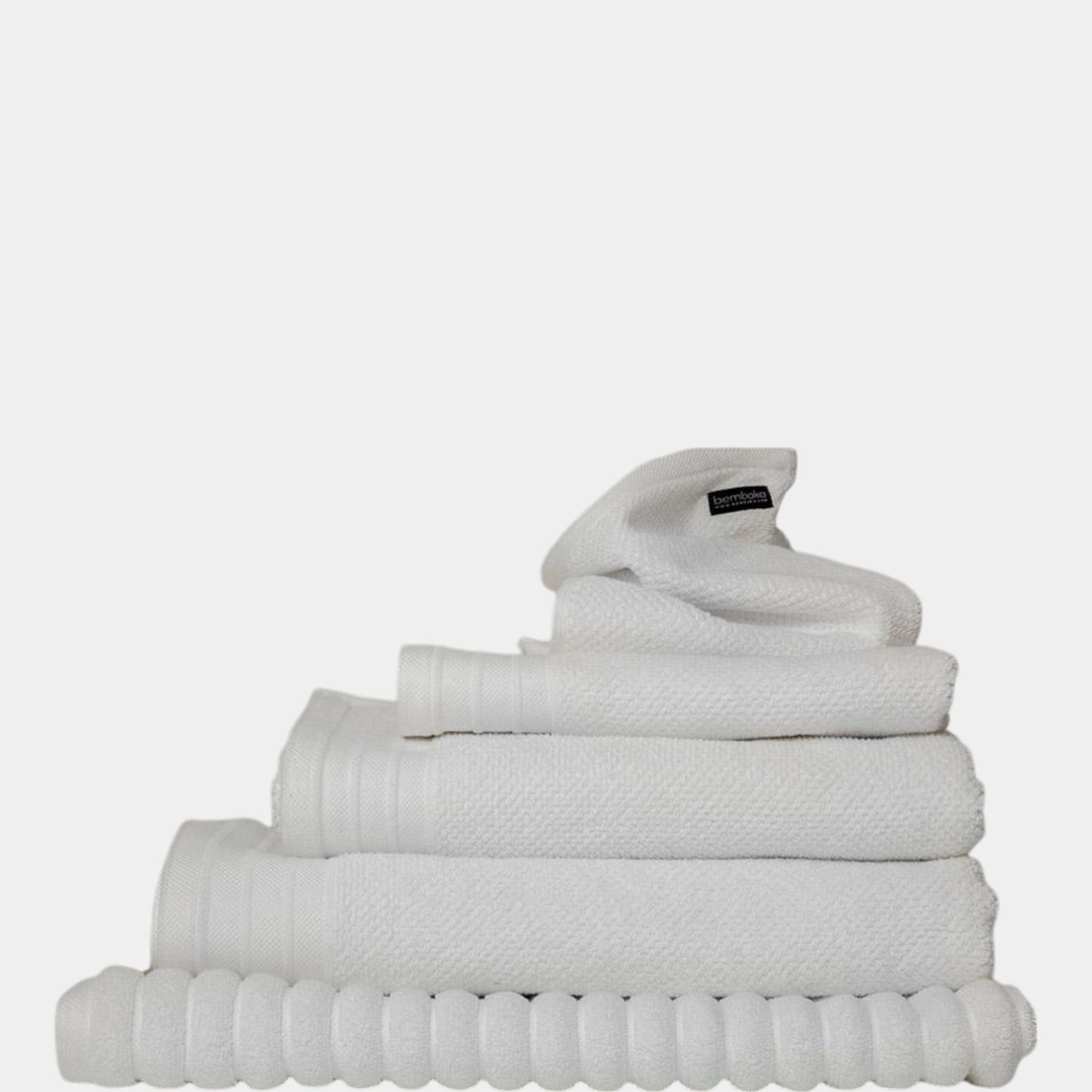 Bemboka Pure Cotton Bath Sheet - Jacquard White