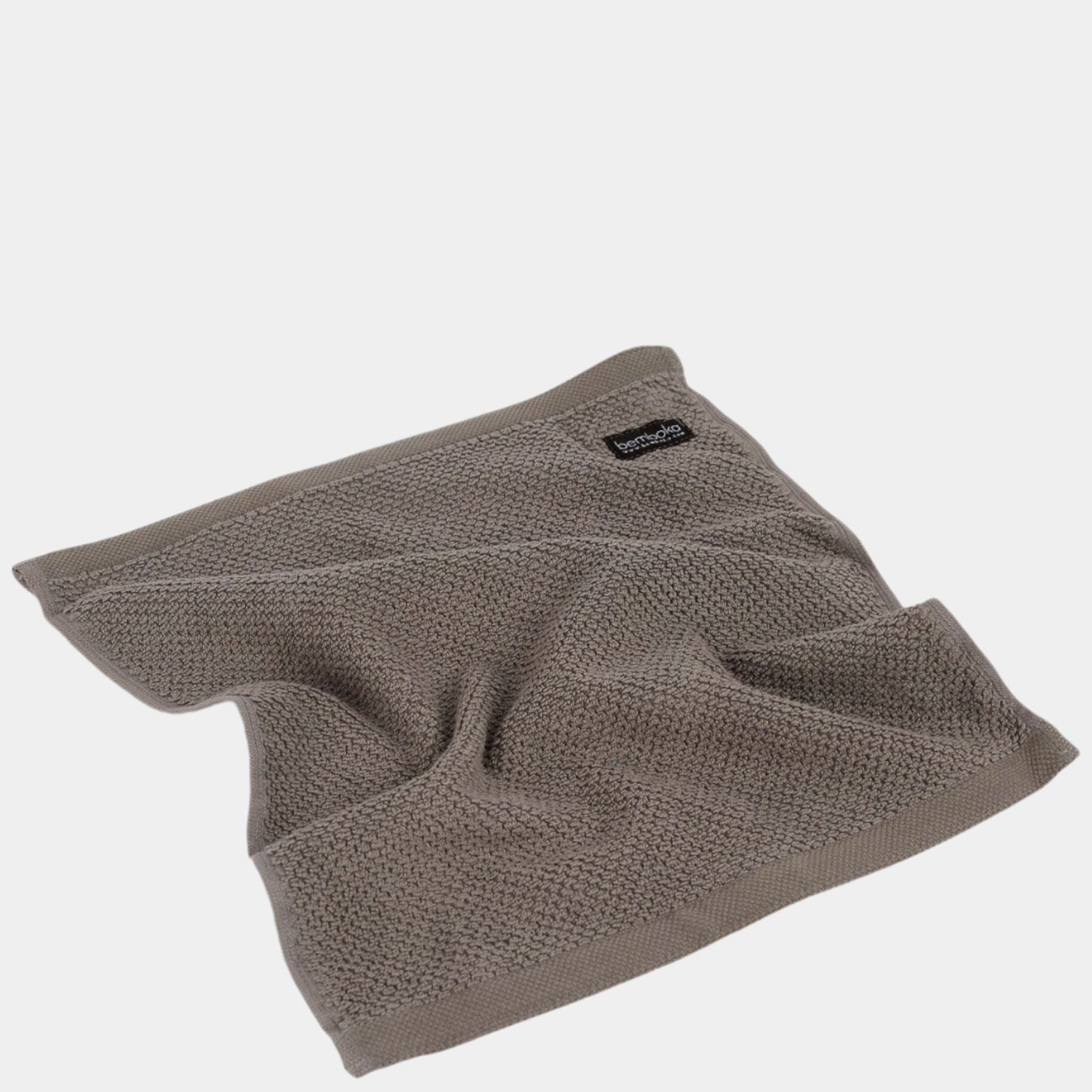 Bemboka Pure Cotton Face Washer - Jacquard Grey