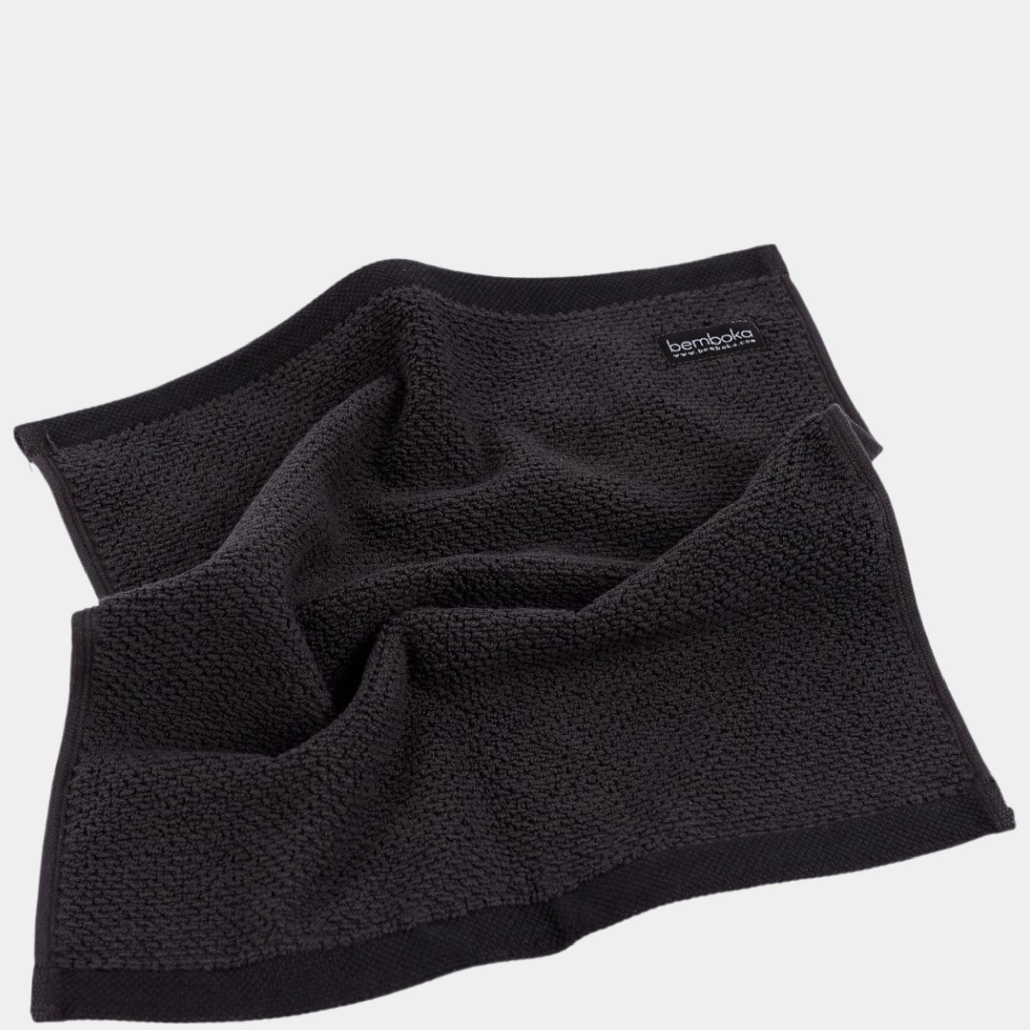 Bemboka Pure Cotton Face Washer - Jacquard Charcoal
