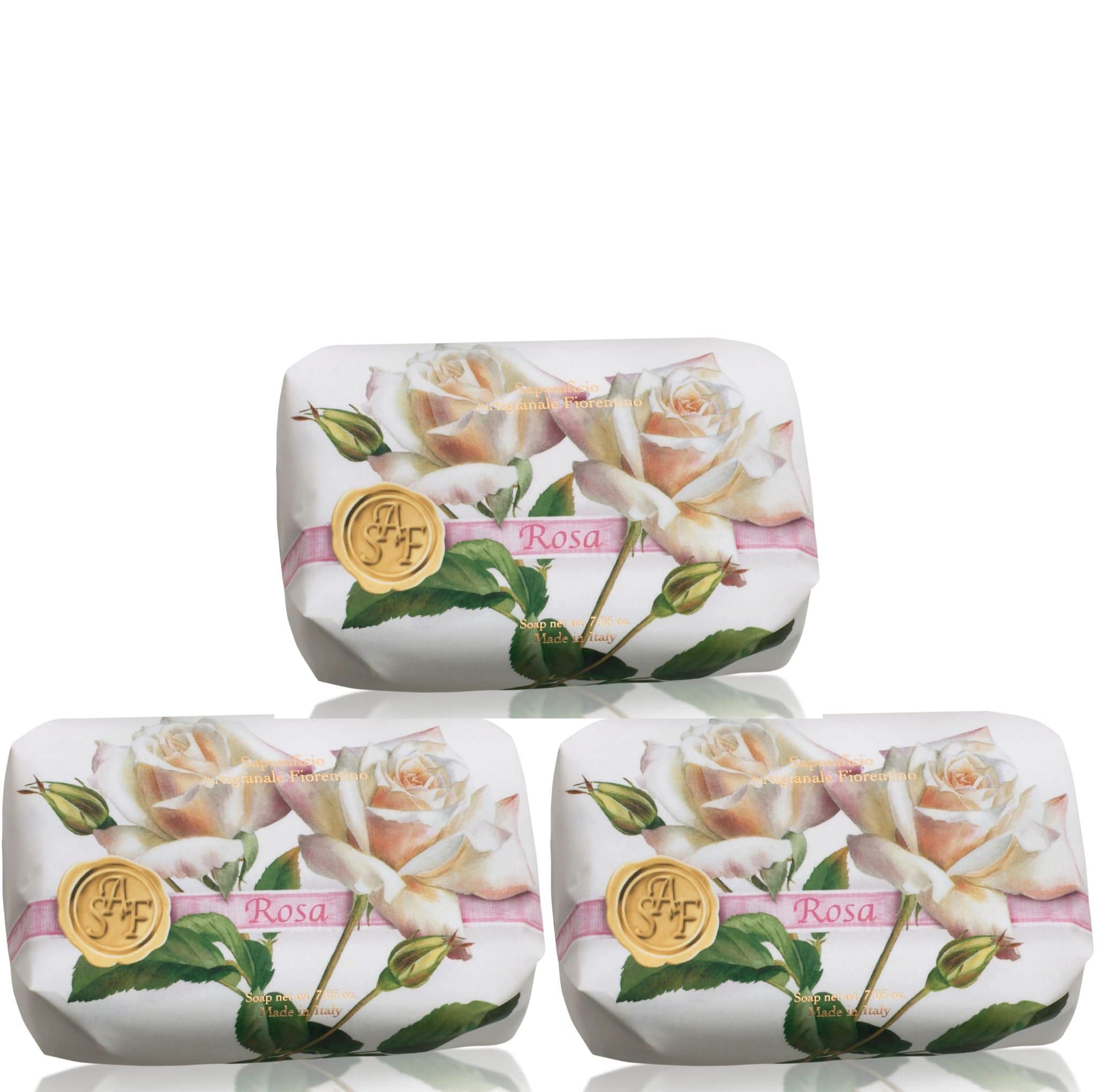 Saponificio Artigianale Fiorentino Rose Bar Soap Set 3pcs