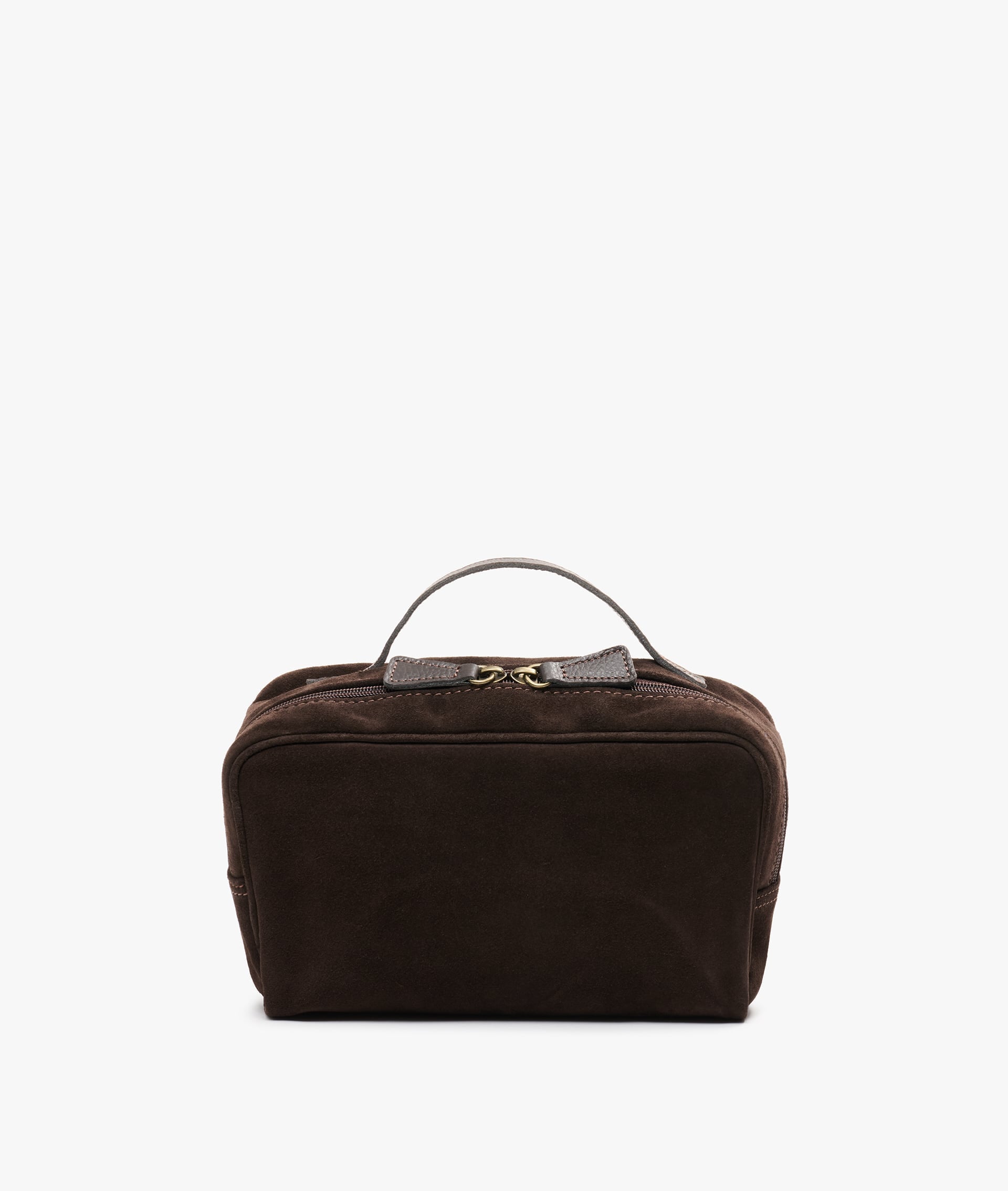 My Style Bags Berkeley Deluxe Cosmetic Bag Italian Suede Dark Brown