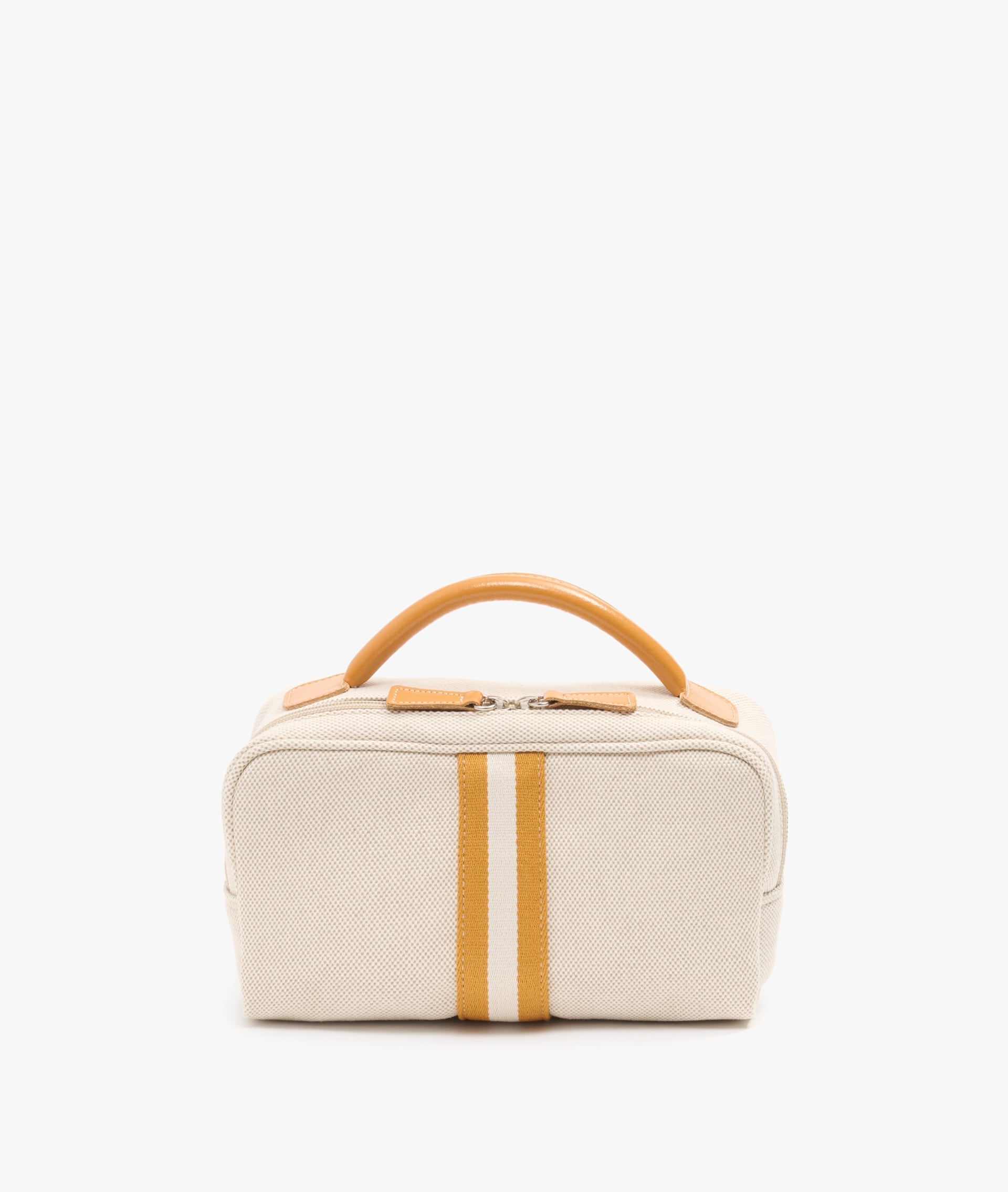 My Style Bags Berkeley Positano Cosmetic Bag Natural with Senape Stripes