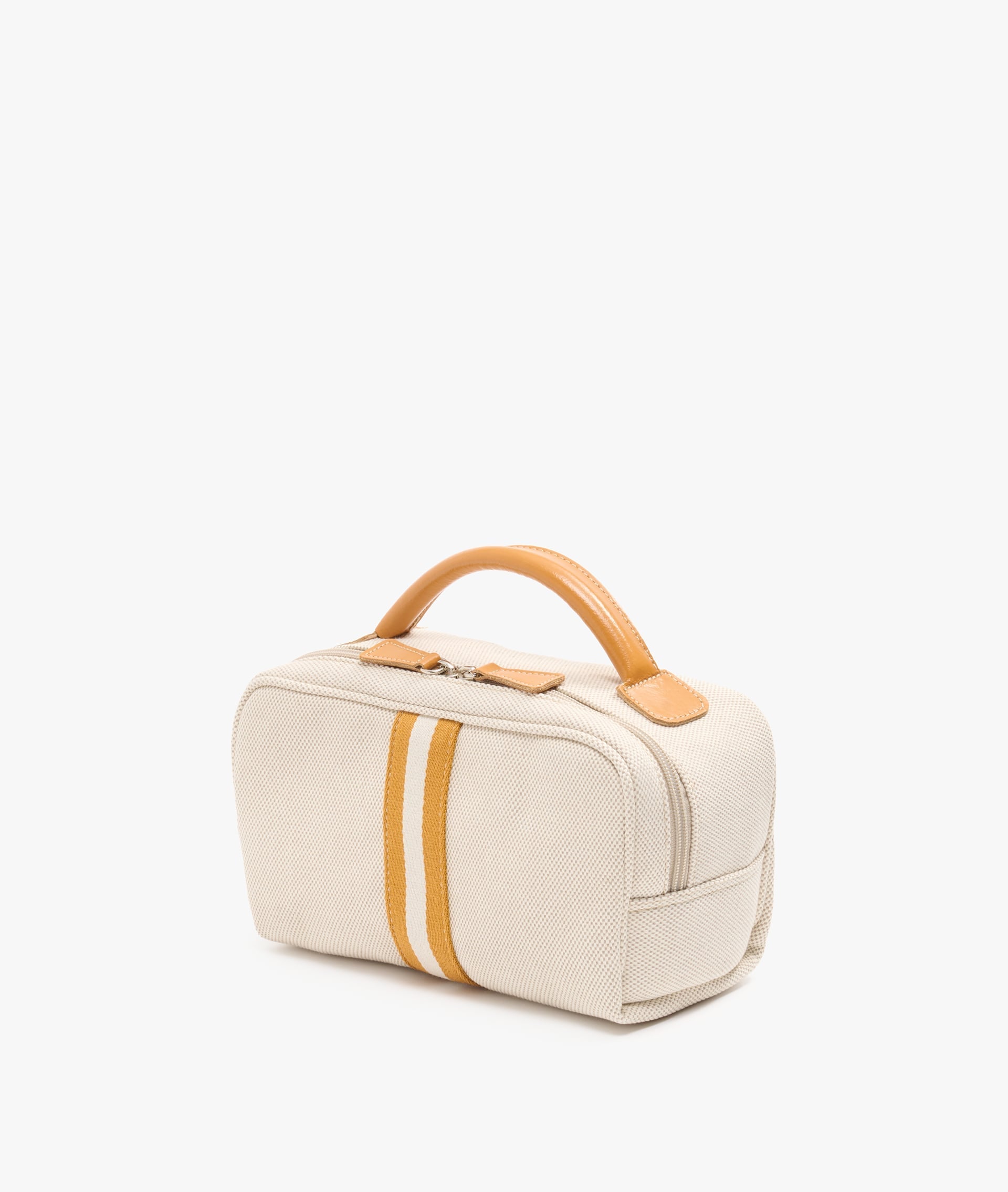 My Style Bags Berkeley Positano Cosmetic Bag Natural with Senape Stripes