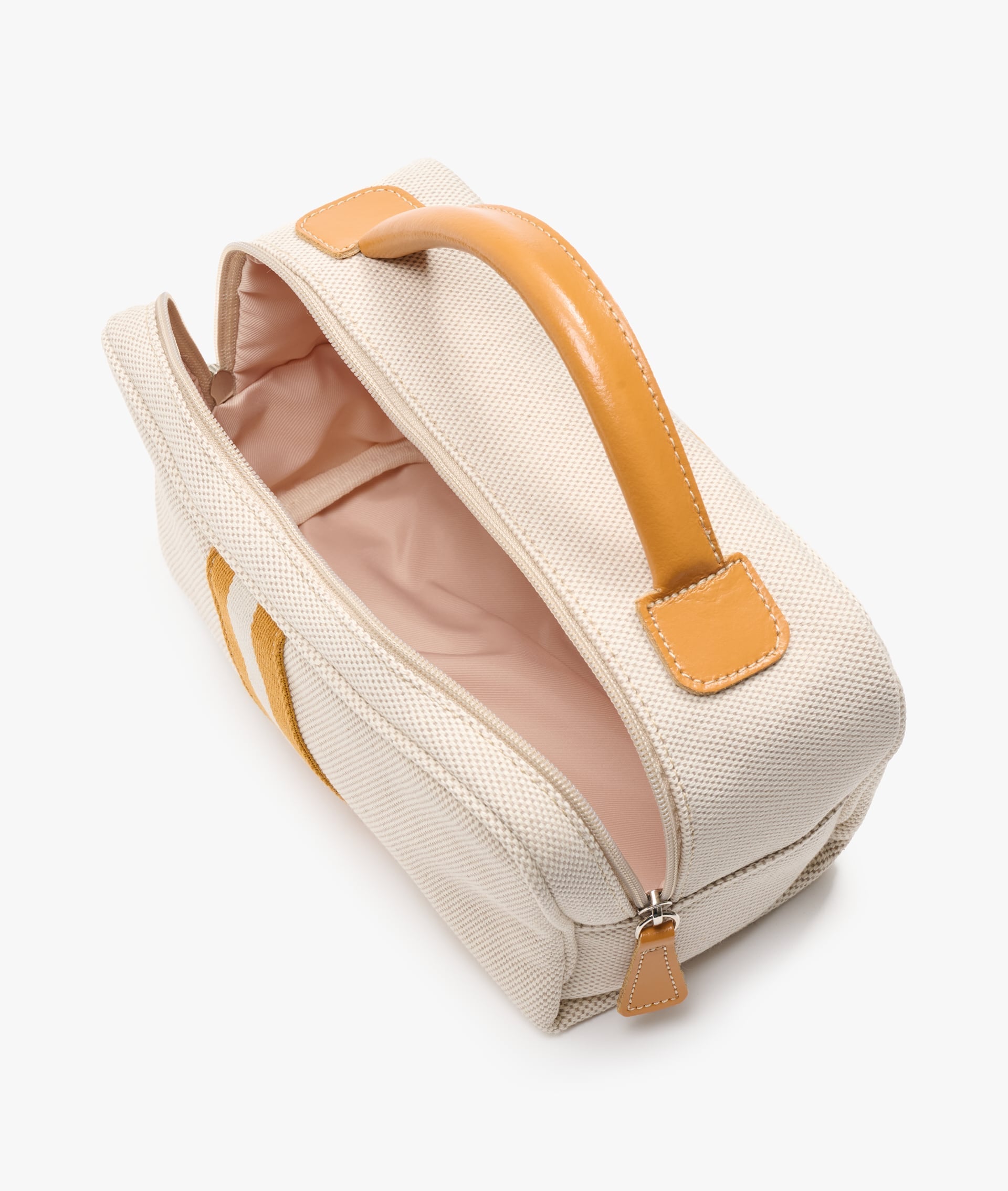 My Style Bags Berkeley Positano Cosmetic Bag Natural with Senape Stripes