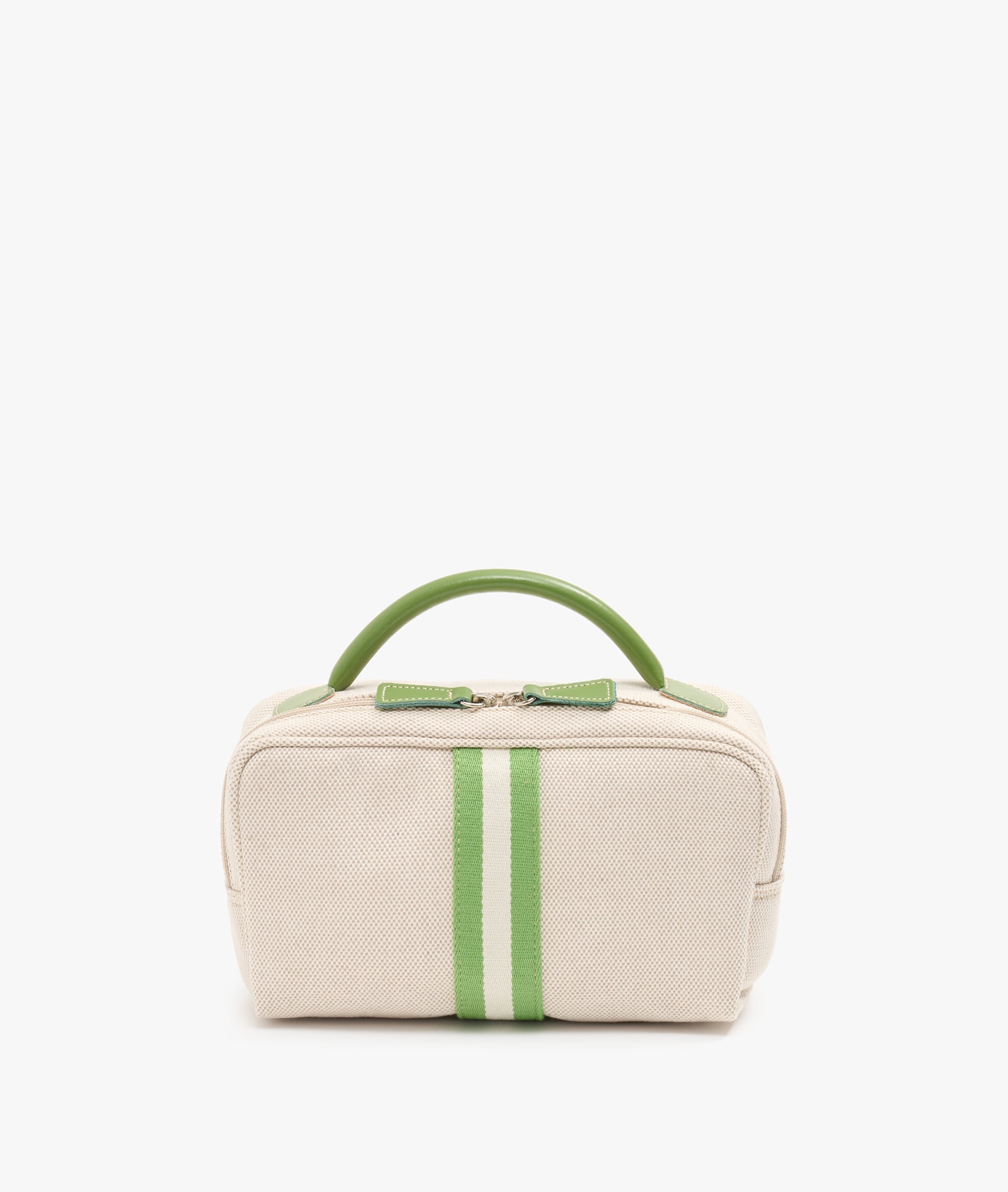 My Style Bags Berkeley Positano Cosmetic Bag Natural with Green Stripes