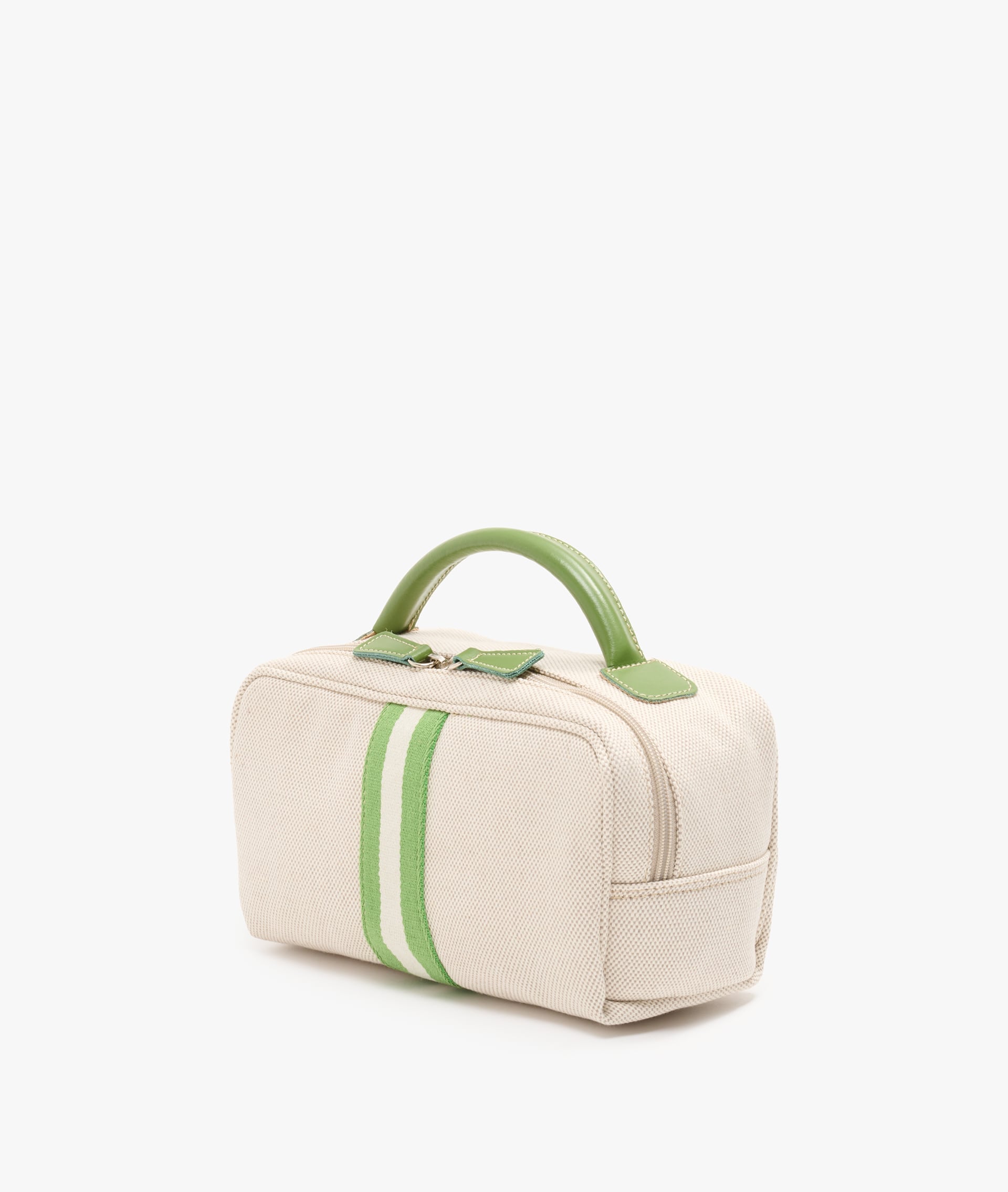 My Style Bags Berkeley Positano Cosmetic Bag Natural with Green Stripes