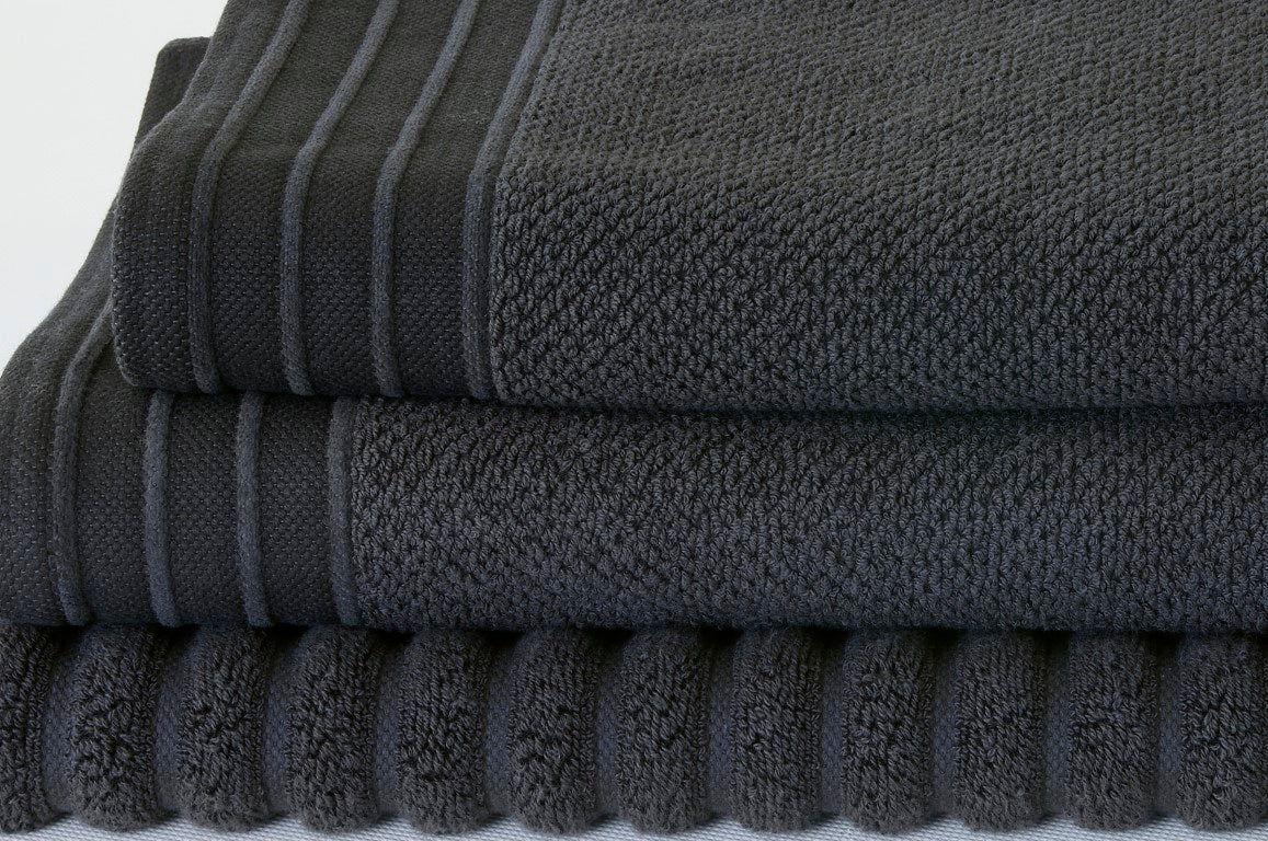 Bemboka Pure Cotton Hand Towel - Jacquard Charcoal
