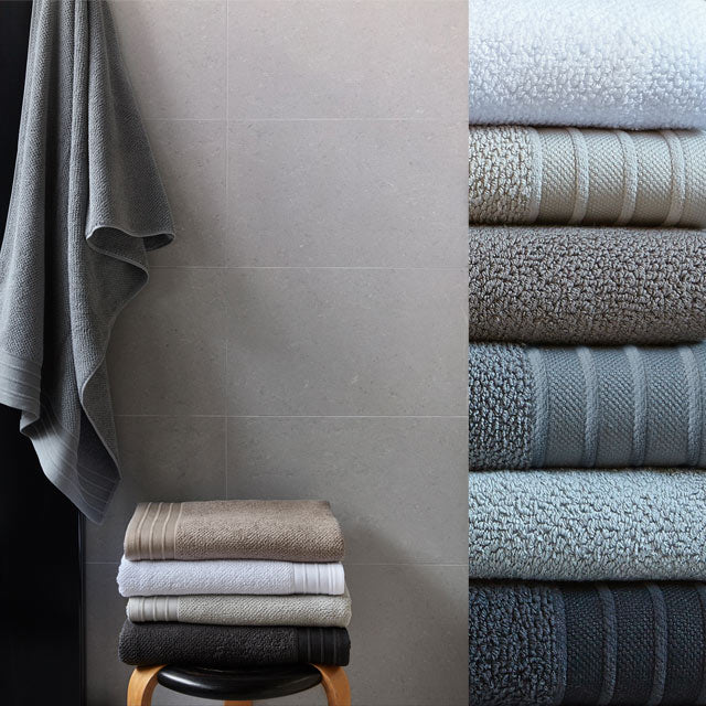 Bemboka Pure Cotton Hand Towel - Jacquard Charcoal
