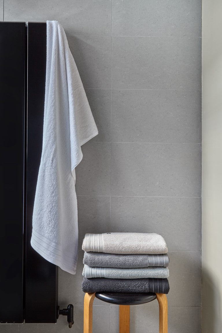 Bemboka Pure Cotton Hand Towel - Jacquard White