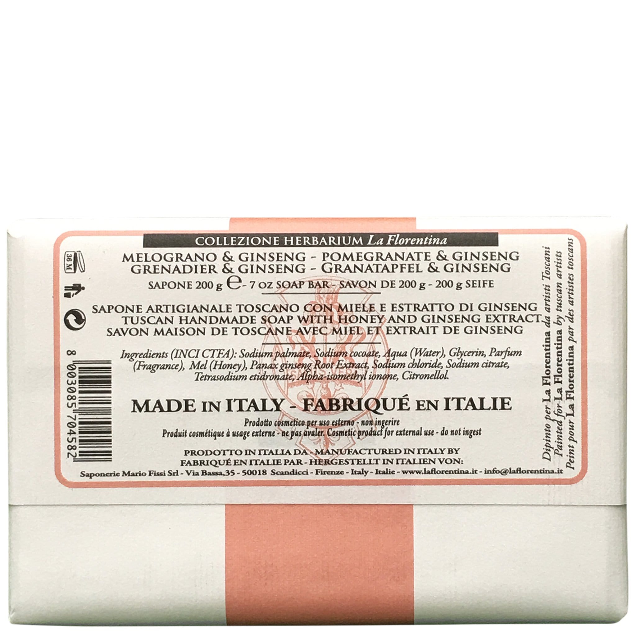 La Florentina 200g Bar Soap Pomegranate & Ginseng Bar Soap 200g Brand
