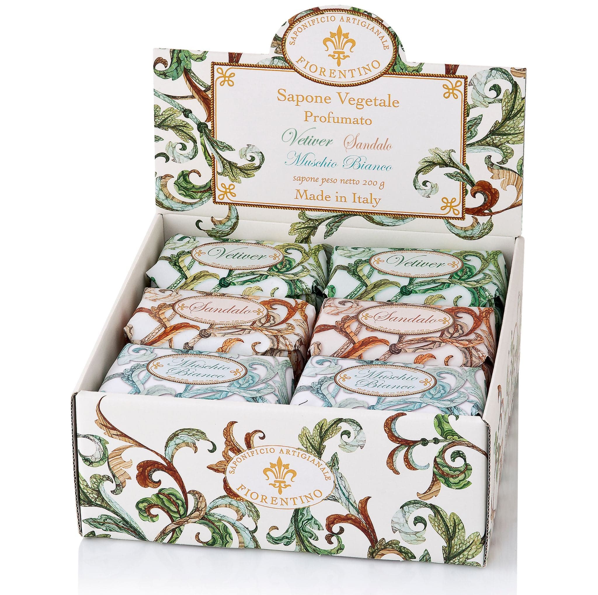 Saponificio Artigianale Fiorentino Bar soap Saponificio Artigianale Fiorentino Sandalwood Vetiver White Musk 12x200g Brand