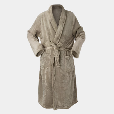Brogo Bathrobe Brogo Microfibre Supersoft Woven Bathrobes Mocha S/M Brand