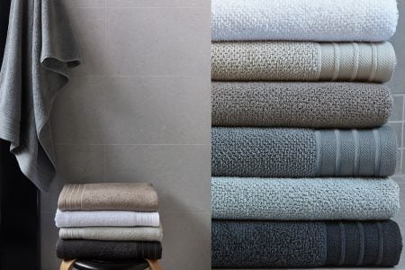 Bemboka Pure Cotton Complete Set of 5pcs - Jacquard Grey