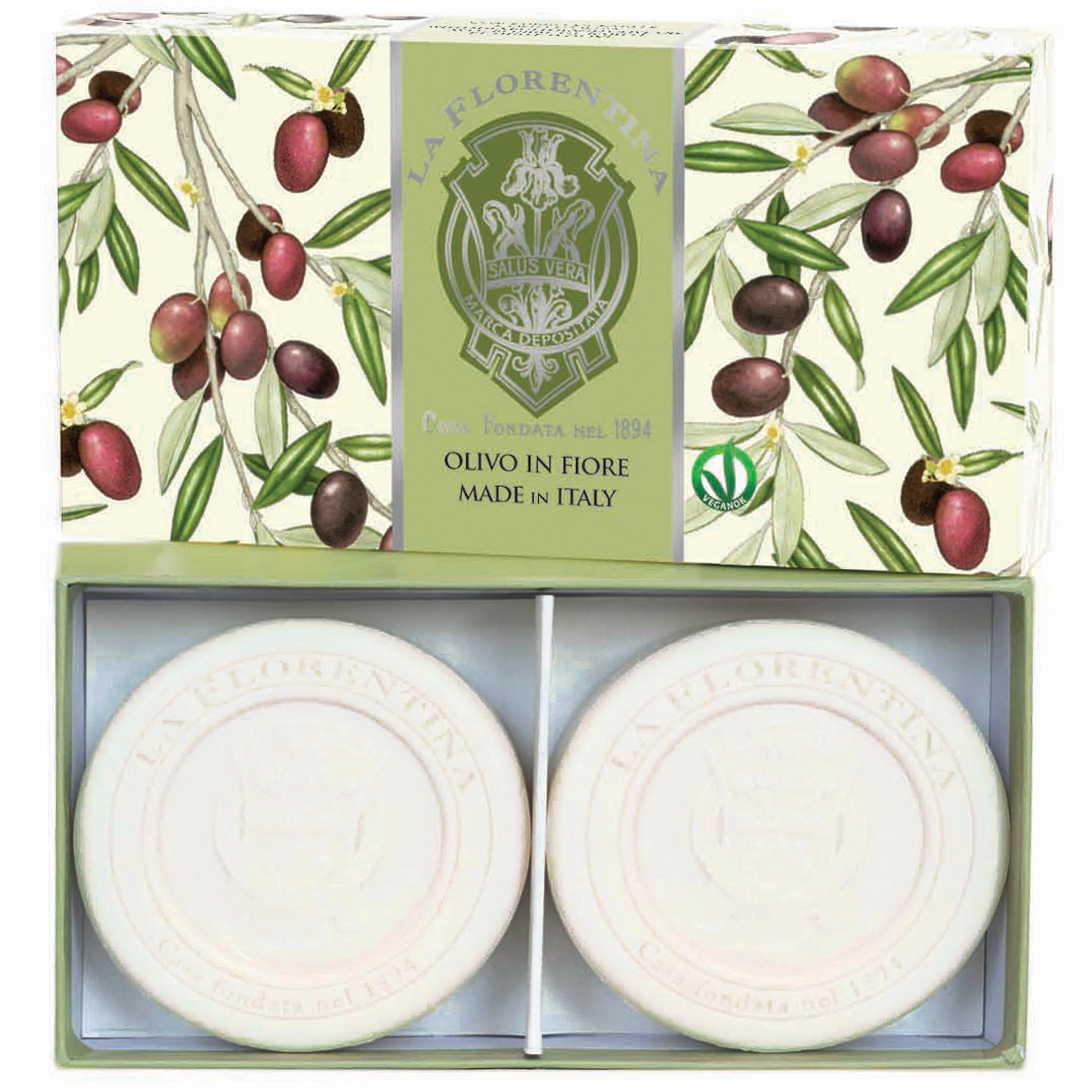 La Florentina Olive Flower 2 Bars soap 115g Gift Box