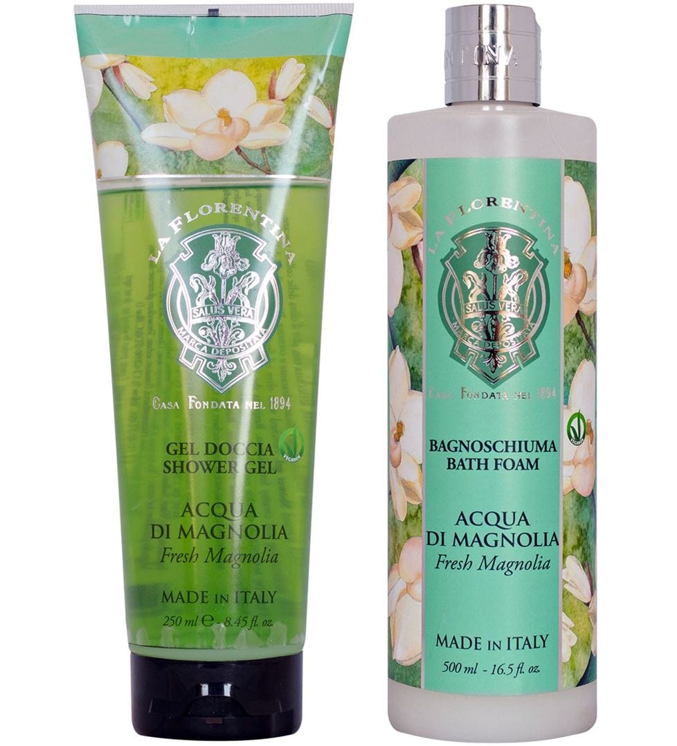 Italian Luxury Group Bath Foam & Shower Gel La Florentina Magnolia Bath Foam & Shower Gel Set Brand