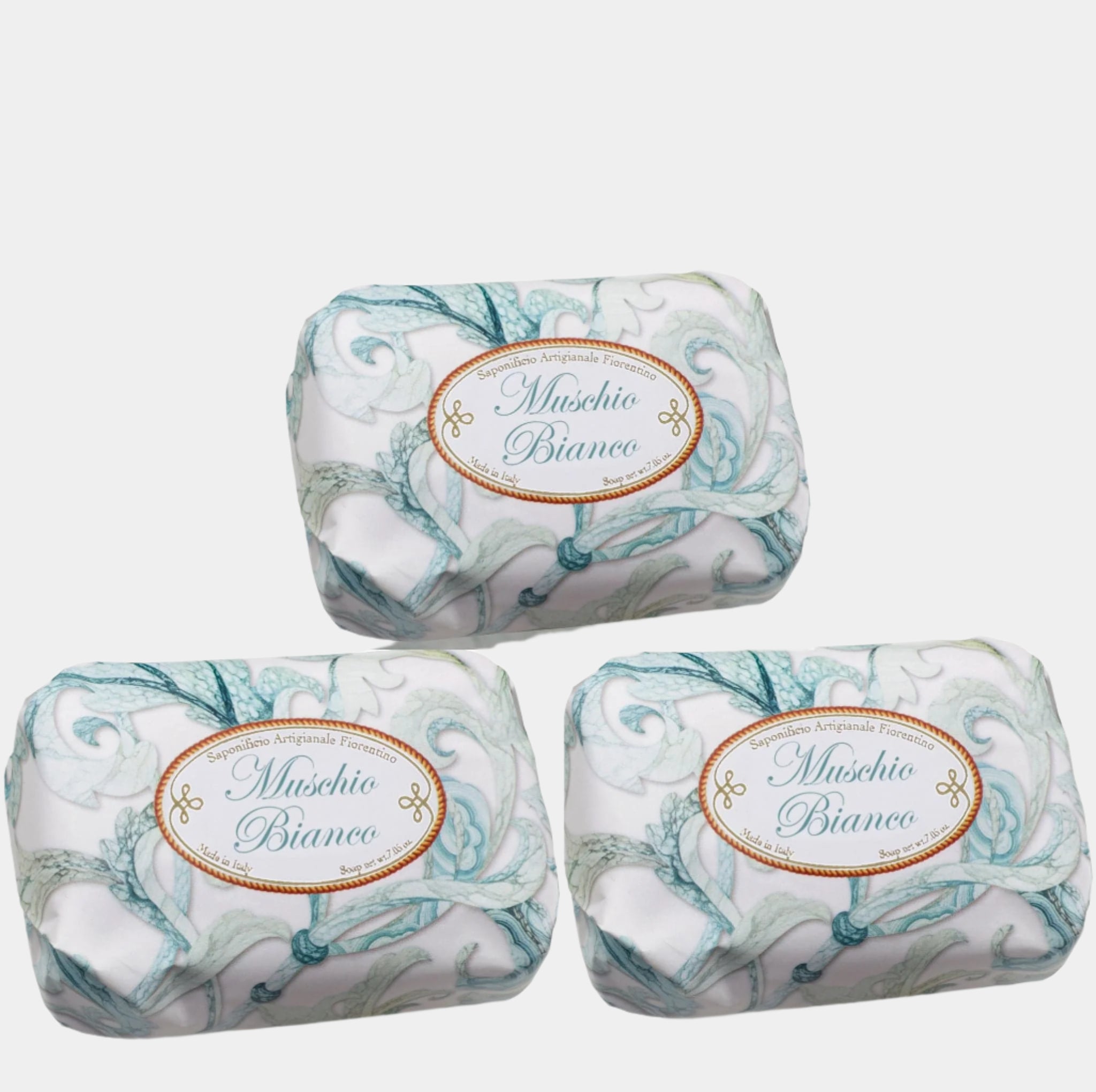 Saponificio Artigianale Fiorentino Bar soap Saponificio Artigianale Fiorentino White Musk Bar Soap Set 3pcs Brand