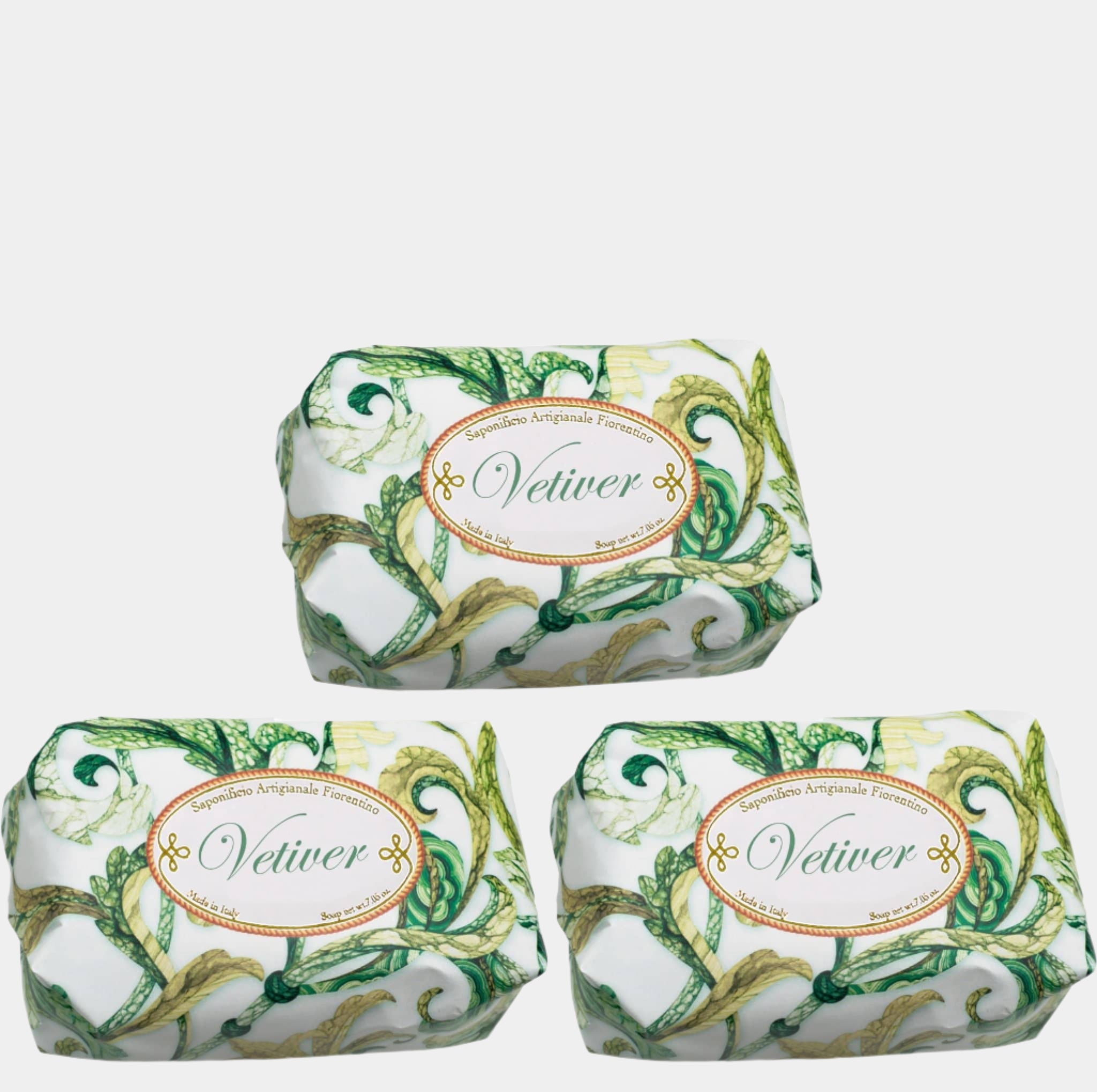 Saponificio Artigianale Fiorentino Bar soap Saponificio Artigianale Fiorentino Vetiver Bar Soap Set 3pcs Brand