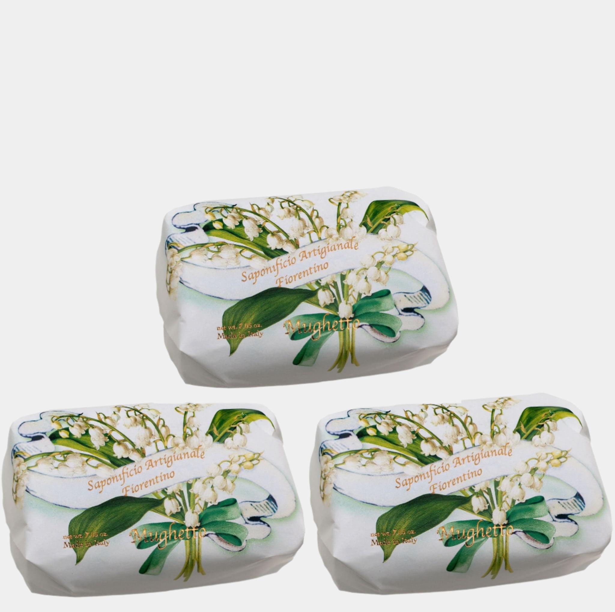 Saponificio Artigianale Fiorentino Bar soap Saponificio Artigianale Fiorentino Lily of the Valley Bar Soap Set 3pcs Brand