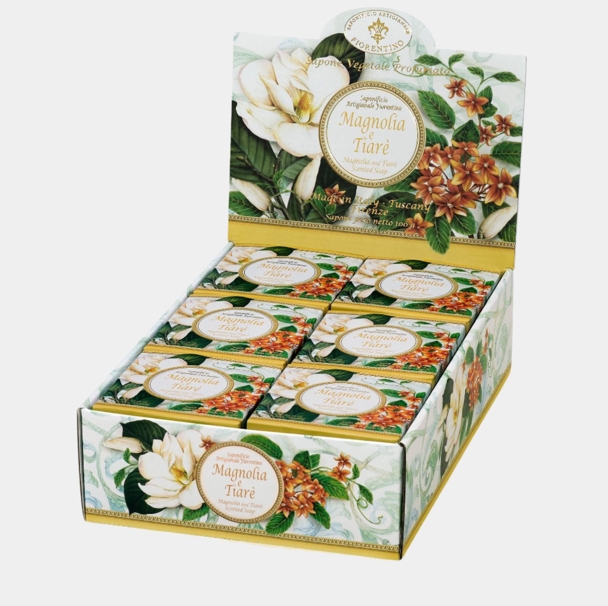 italianluxurygroup.com.au Bar soap Saponificio Artigianale Fiorentino Magnolia and Tiare Flower Soap Set of 12 Brand