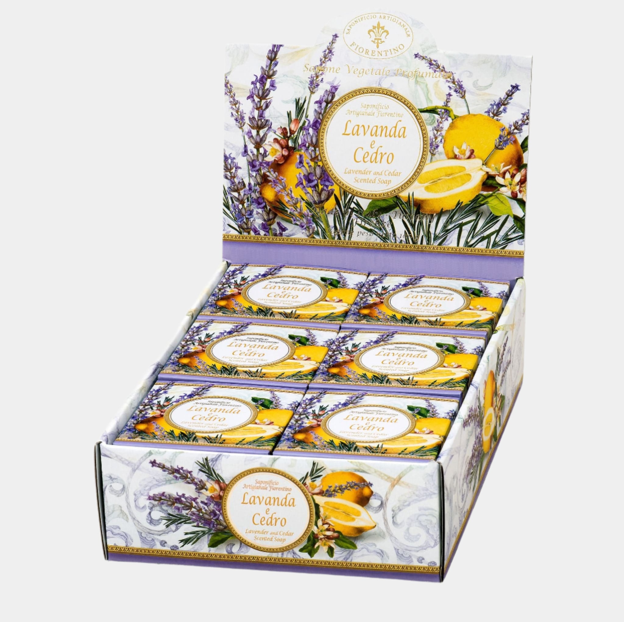 italianluxurygroup.com.au Saponificio Artigianale Fiorentino Lavender and Cedar Soap Set of 12 Brand