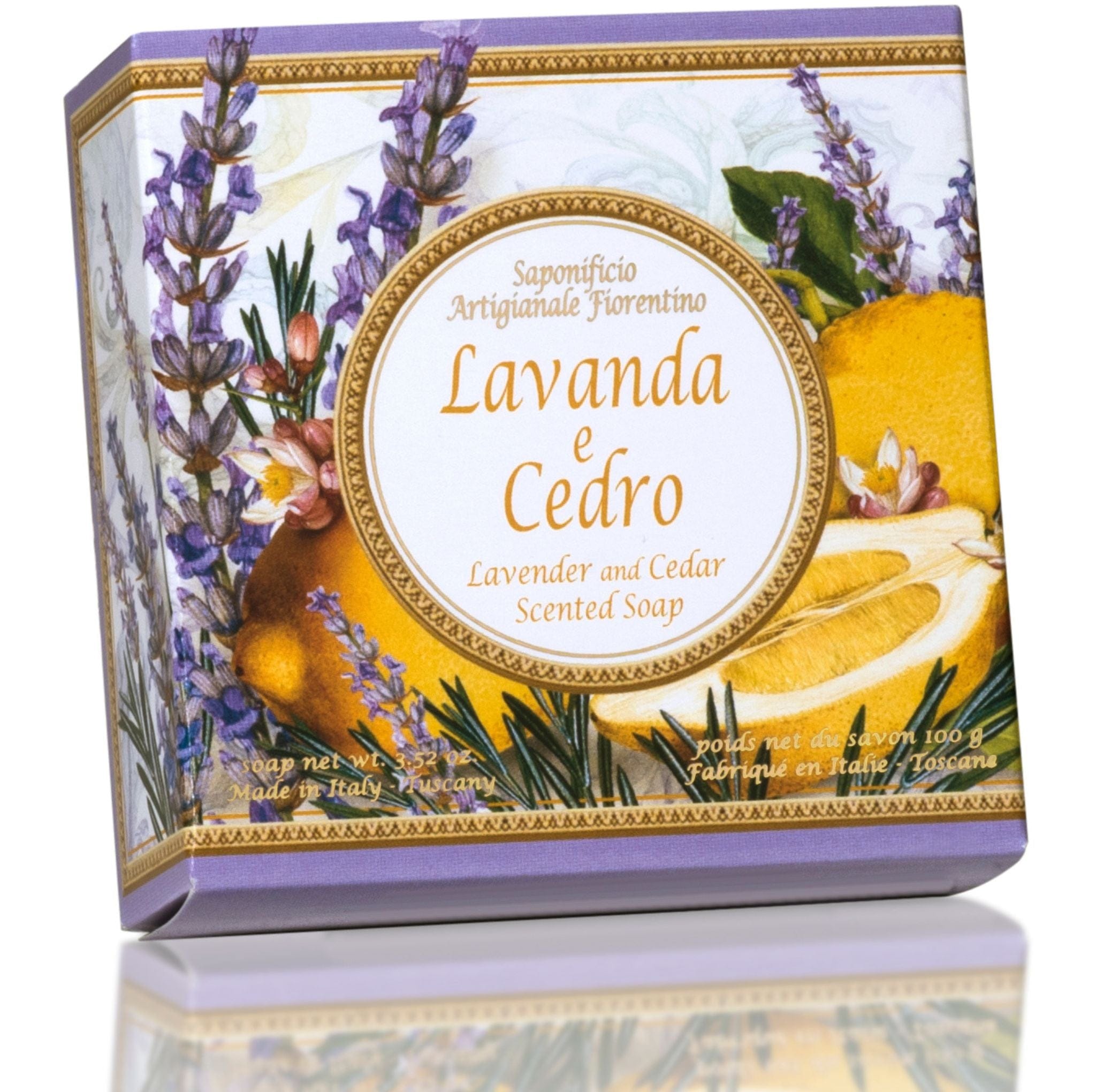 Saponificio Artigianale Fiorentino Bar Soap Saponificio Artigianale Fiorentino Lavender & Cedar Soap Set of 12 Brand