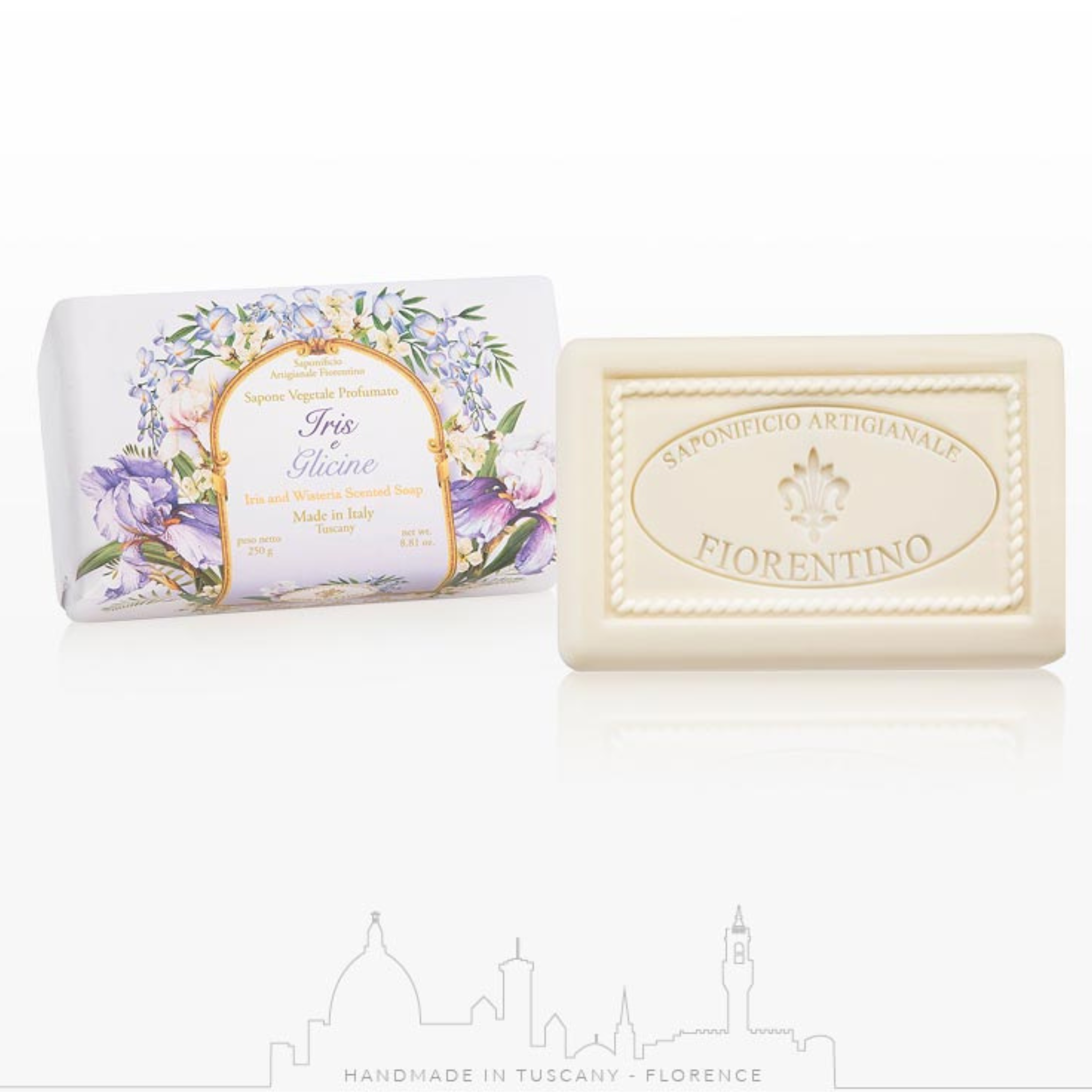 Saponificio Artigianale Fiorentino Iris and Wisteria Bar Soap 6x250g