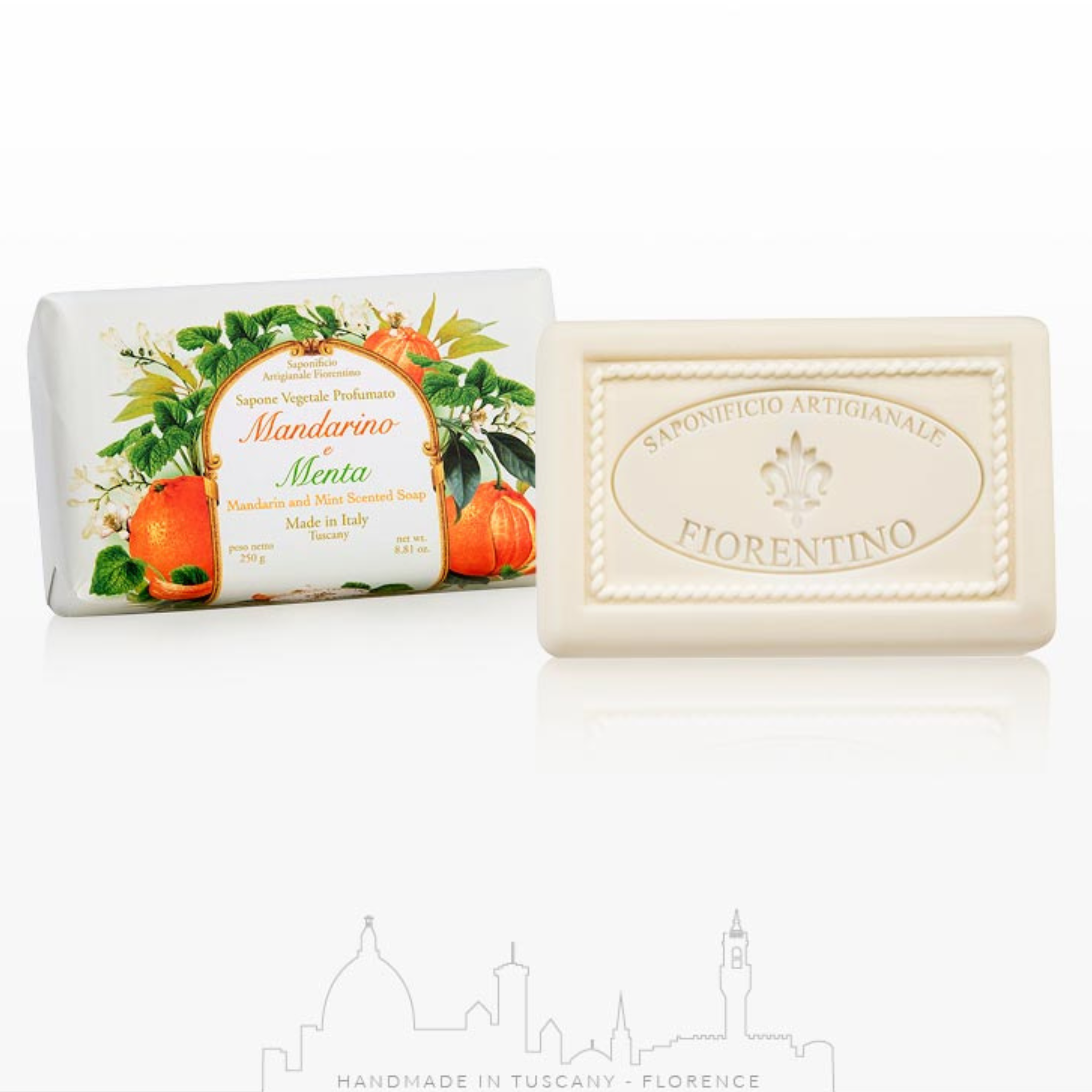 Saponificio Artigianale Fiorentino Tangerin and Mint Bar Soap 6x250g