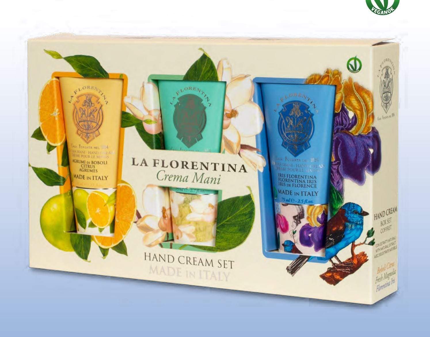 Italian Luxury Group Gift Set Gift Set La Florentina Hand Cream Boboli Citrus Magnolia Iris Brand