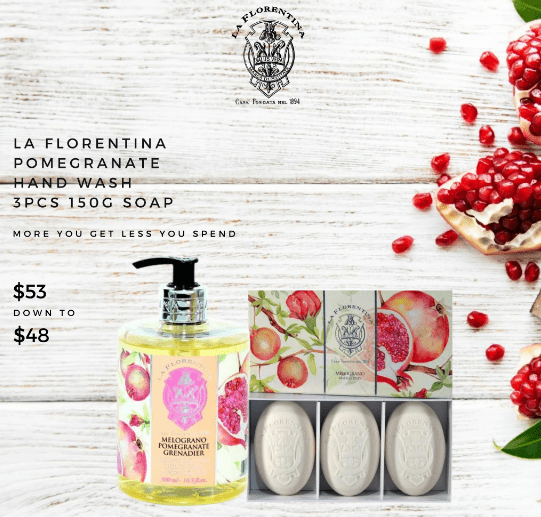 La Florentina Bar soap La Florentina Pomegranate Hand Wash and Soap Bundle Brand