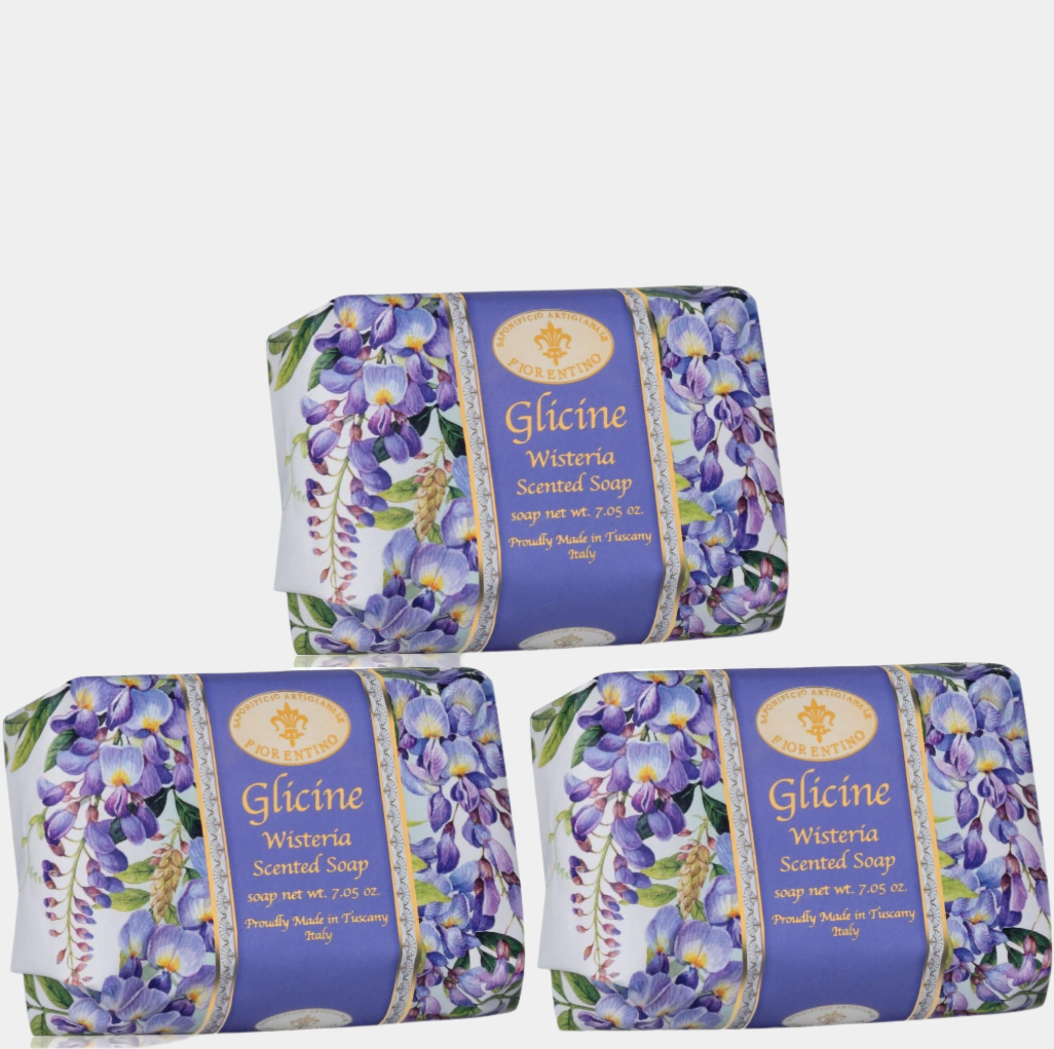 Saponificio Artigianale Fiorentino Bar soap Saponificio Artigianale Fiorentino Wisteria Bar Soap Set 3pcs Brand