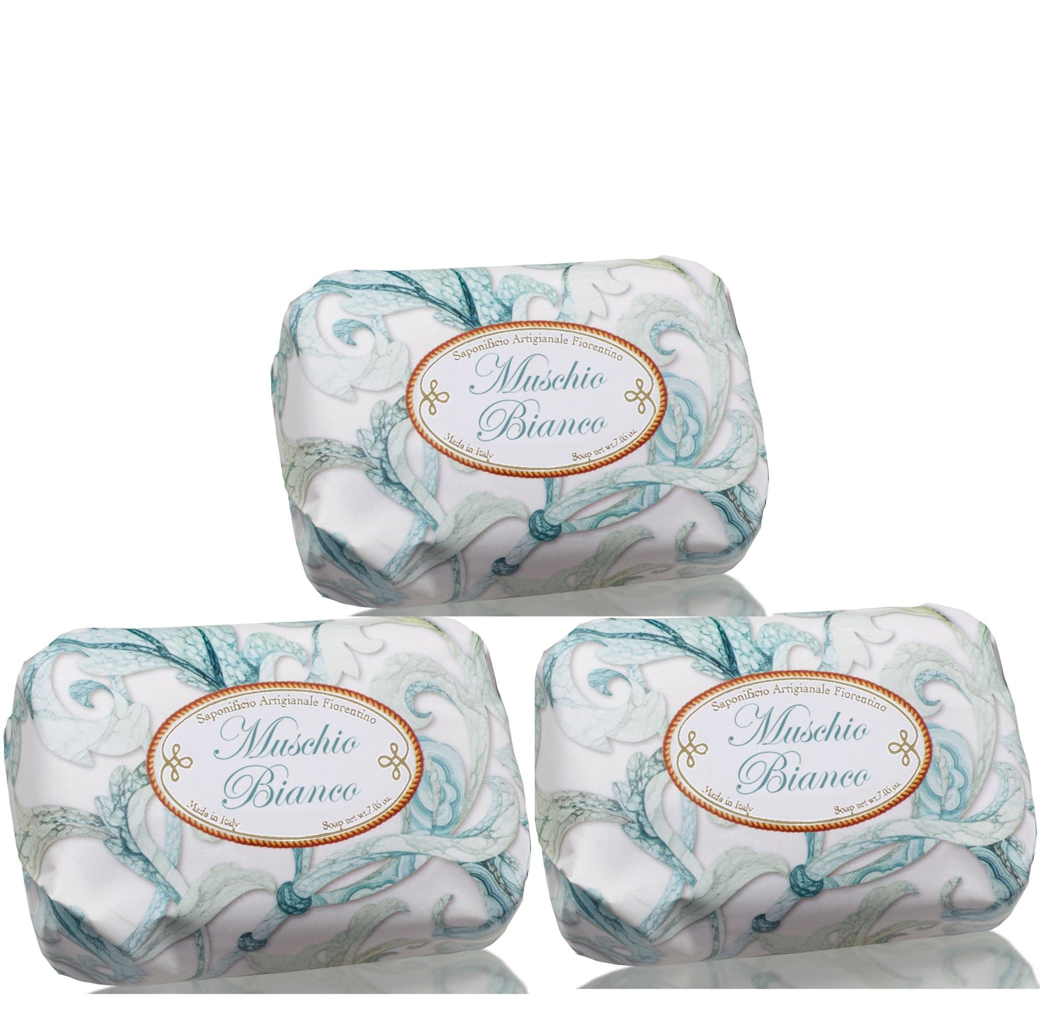 Saponificio Artigianale Fiorentino White Musk Bar Soap Set 3pcs