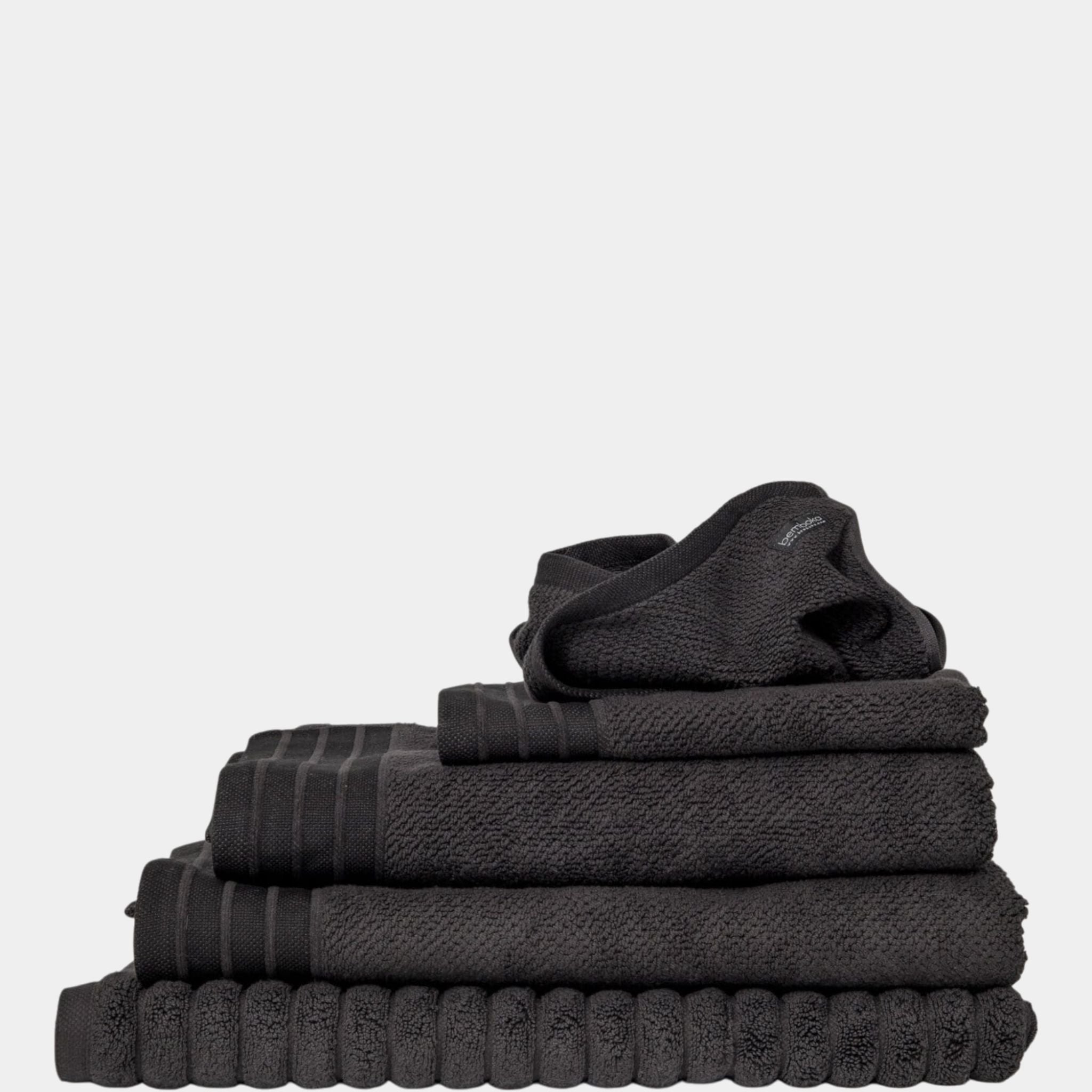 Bemboka Pure Cotton Bath Towel - Jacquard Charcoal