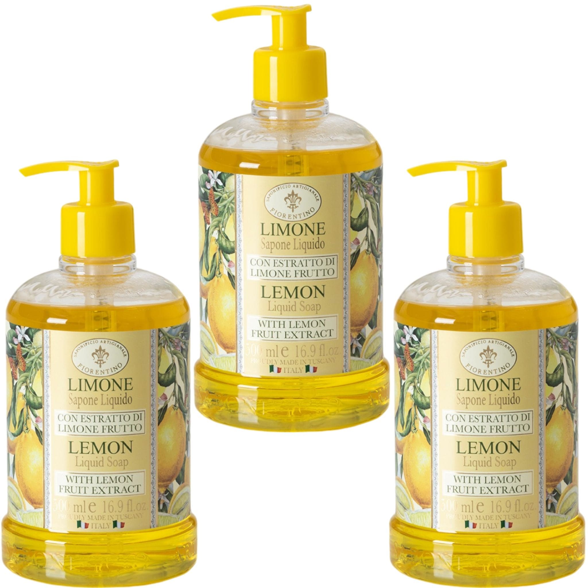 Saponificio Artigianale Fiorentino Body and Hand Wash w/ Soap Bundles Saponificio Artigianale Fiorentino Lemon Hand Wash Bundle Set 3Pcs Saponificio Artigianale Fiorentino Lemon Hand Wash Bundle Set 3Pcs Brand