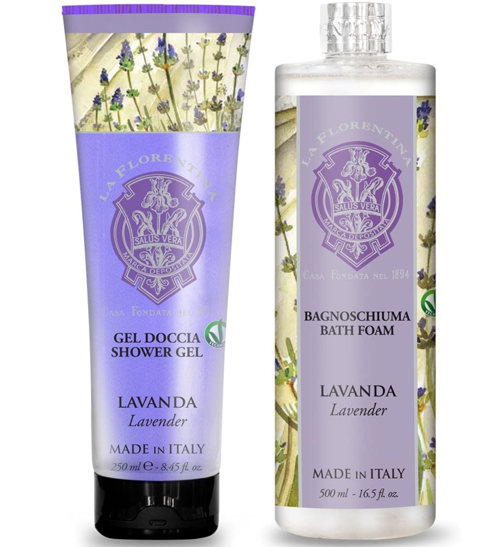 Italian Luxury Group Bath Foam & Shower Gel La Florentina Lavender Bath Foam & Shower Gel Set Brand
