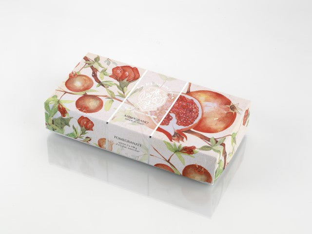 La Florentina Soap pomegranate Natural Tuscan soap 3 Bars Soap 150g Gift Boxed