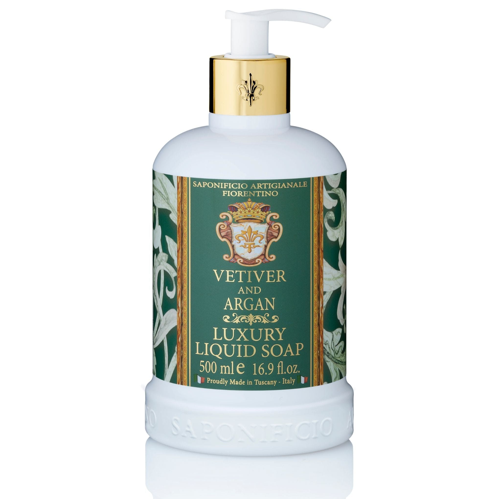 Saponificio Artigianale Fiorentino Liquid Hand Soap Bundle Set Vetiver & Argan Liquid Soap + Bodywash + 3x125g Bar Soap Brand
