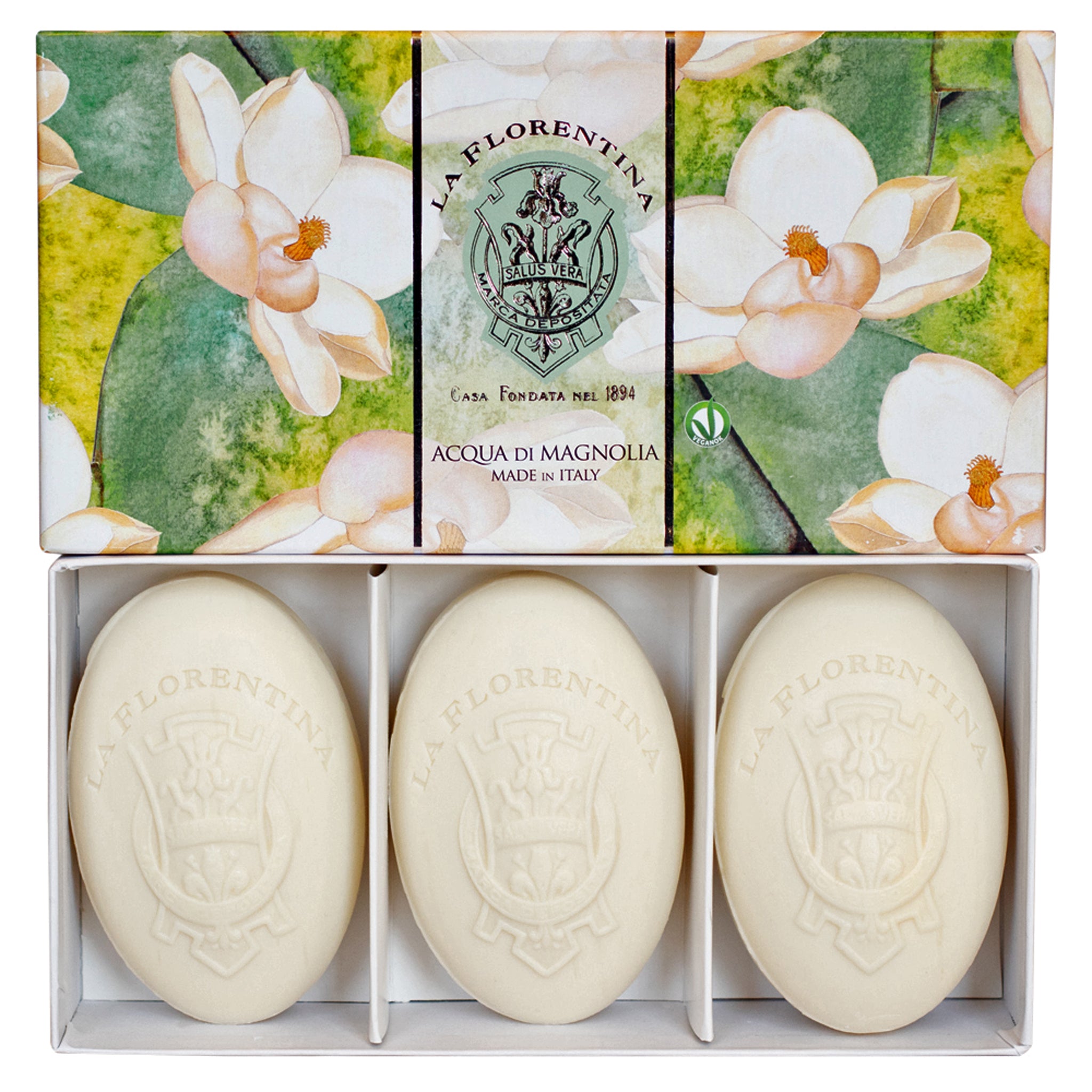 La Florentina Magnolia Soap 3 Bars 150g Gift Boxed