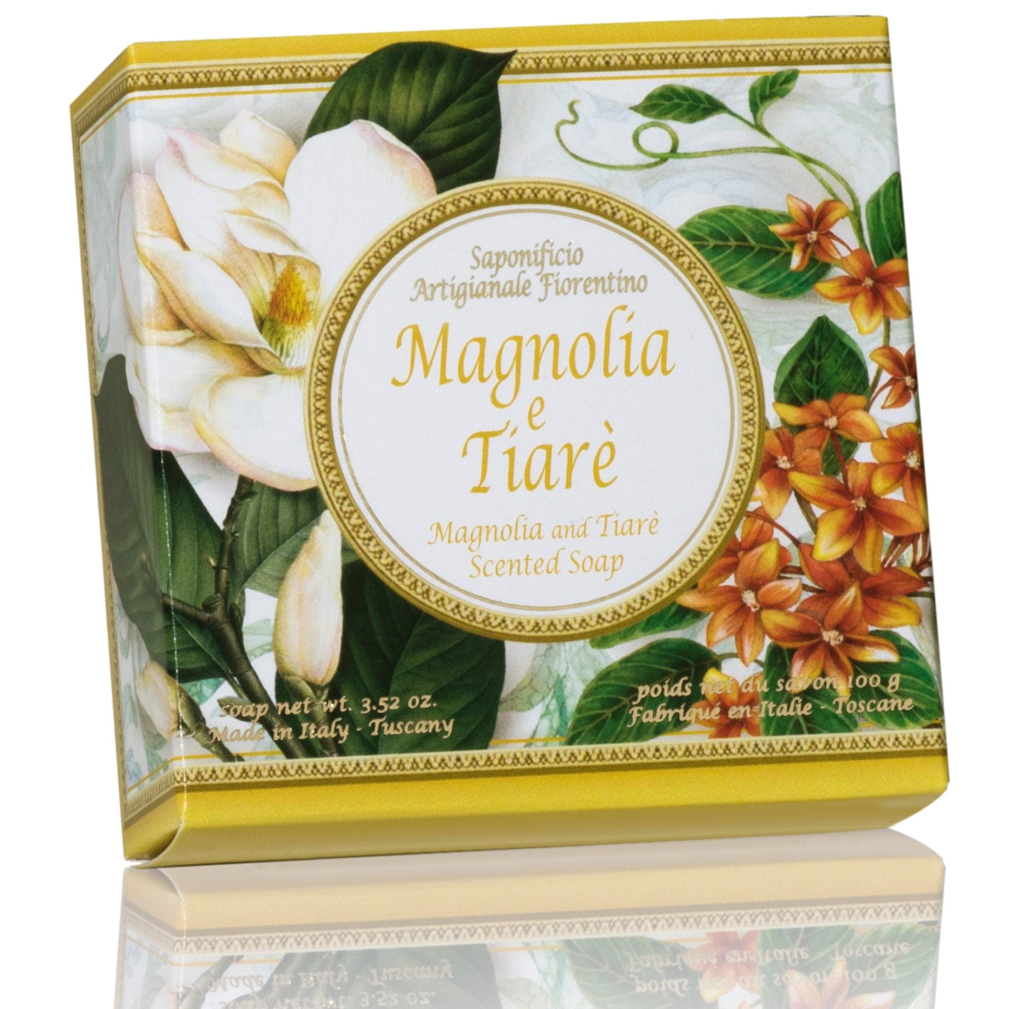 Saponificio Artigianale Fiorentino Bar soap Saponificio Artigianale Fiorentino Magnolia & Tiare Flower Soap Set of 12 Brand