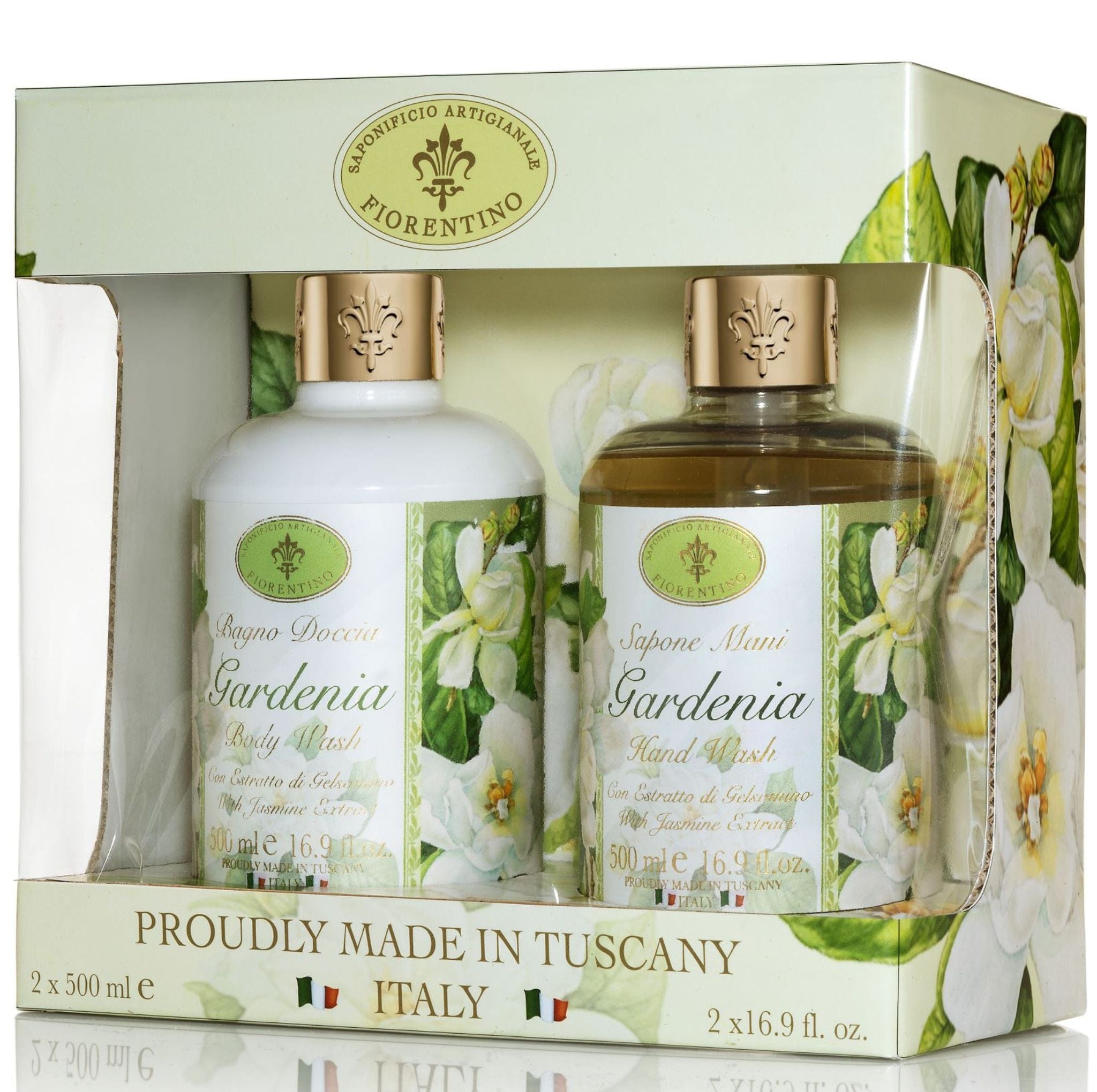 italianluxurygroup.com.au Liquid Hand Soap Saponificio Artigianale Fiorentino Gardenia Hand Soap and Body Wash Set of 2 x500 ml Brand