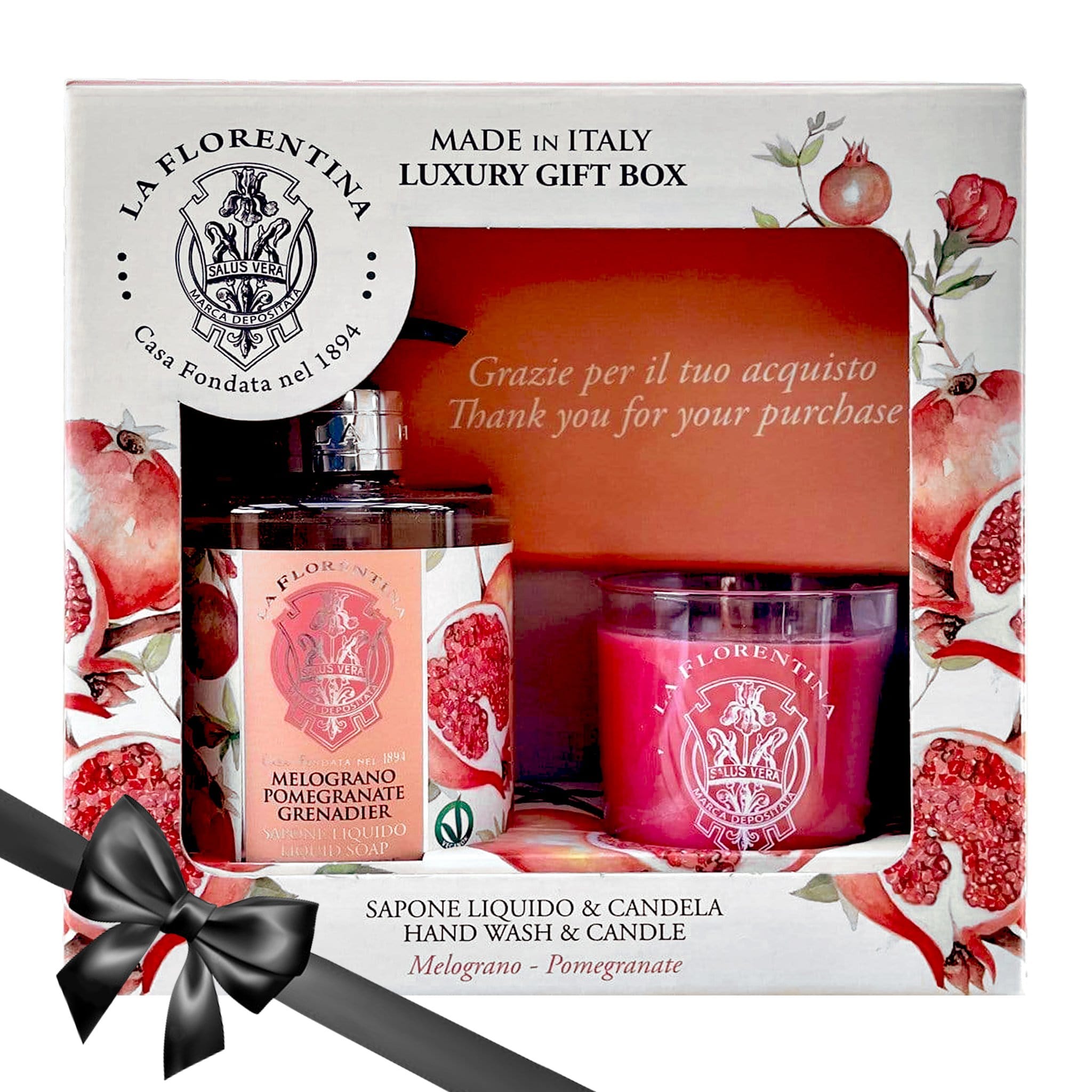 La Florentina Gift Set Gift Set La Florentina Hand Wash 500ml - 160g Candle Pomegranate Brand