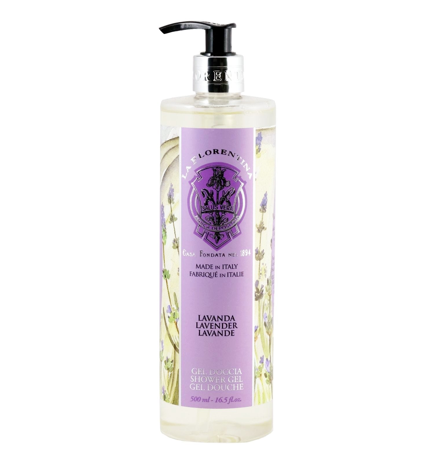 La florentina Lavender shower gel tuscan pump liquid soap body care italian hand made luxury product